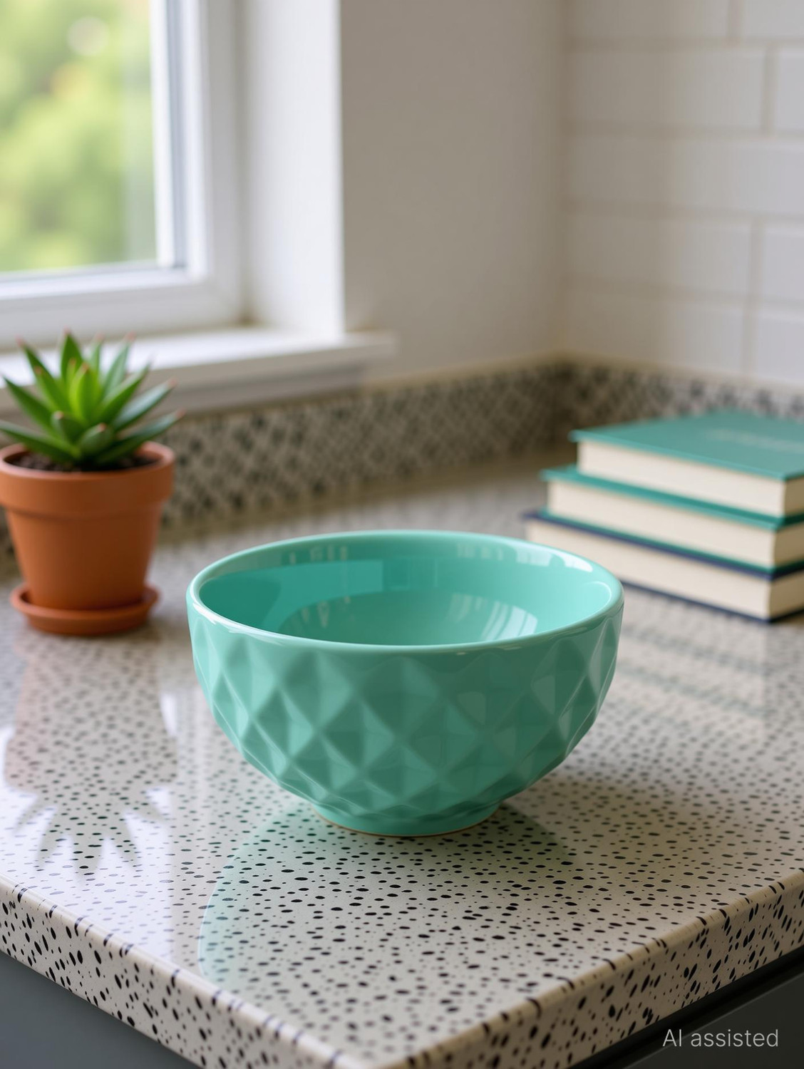 Image of Urban Chef Ceramic Serving Bowl Urban Chef Prism Ceramic Handcrafted Shine Matte - Ceramic Bowl Set - Microwave Safe Salad / Soup / Cereal / Serving Bowl Ideal For Self Use Or Gift for Friends, Anniversary, Birthday Ceramic Serving Bowl
