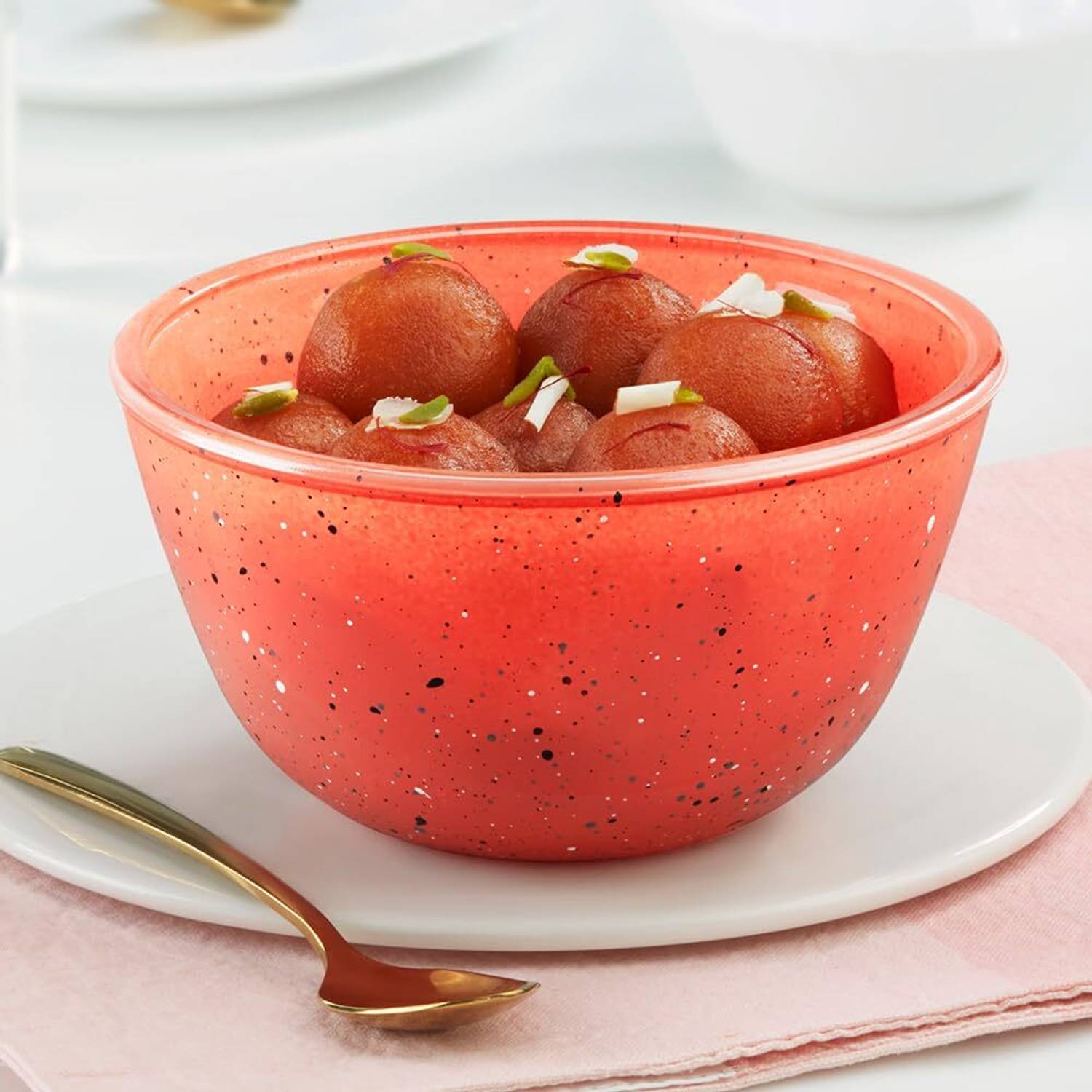 BOROSIL Borosilicate Glass Mixing Bowl 750ml Kube Pink Made in India Borosilicate Color Glass Serving & Mixing Bowl