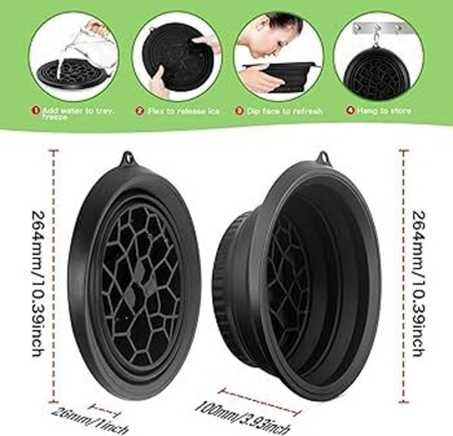 Image of kridhrish Silicone Massage Bowl Facial Ice Therapy Bowl