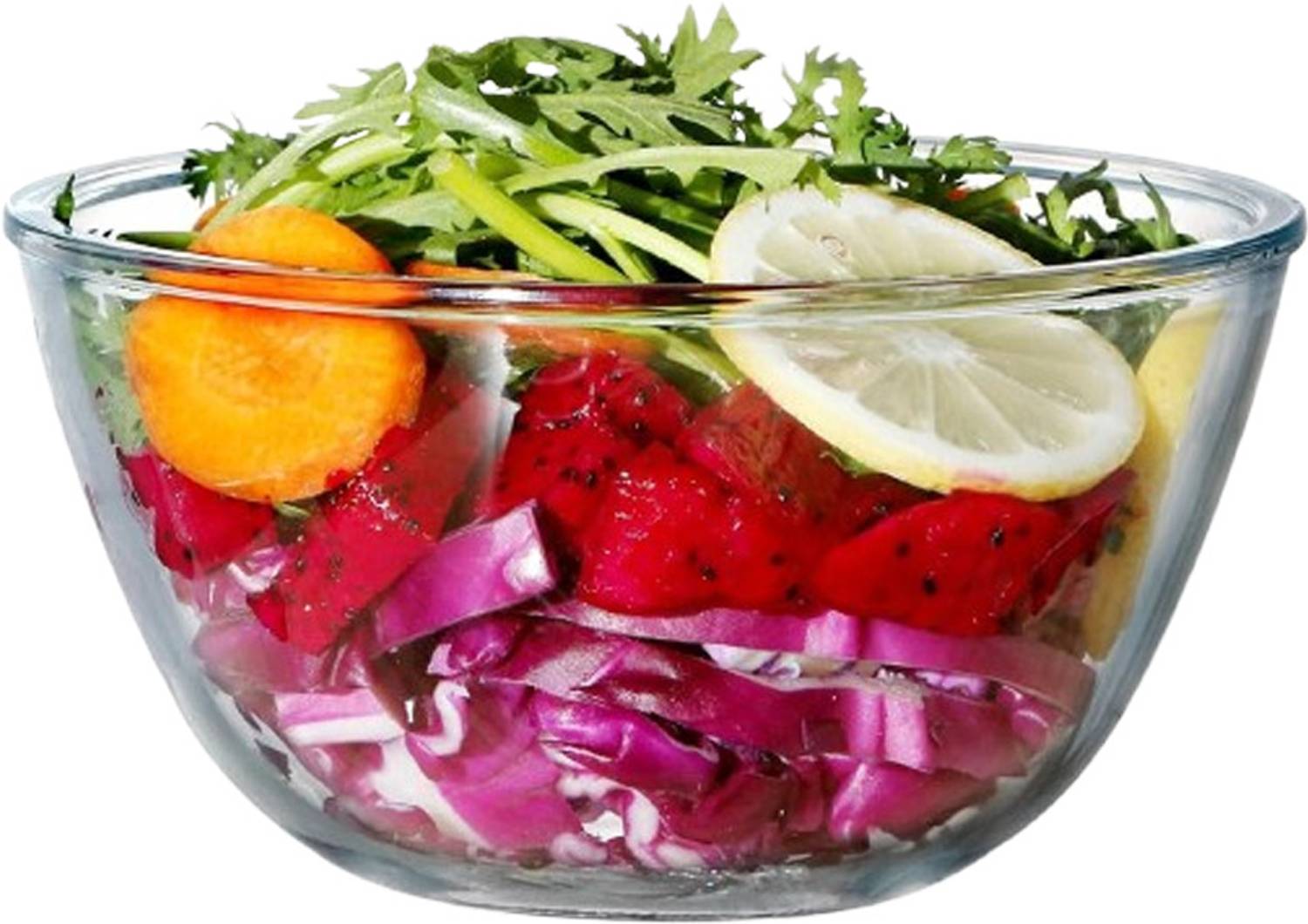 AAMU MOON Glass Serving Bowl Glass Mixing Bowl, 7" Baking Bowl | Ideal for Restaurant, Cafes, Dinner Parties Disposable