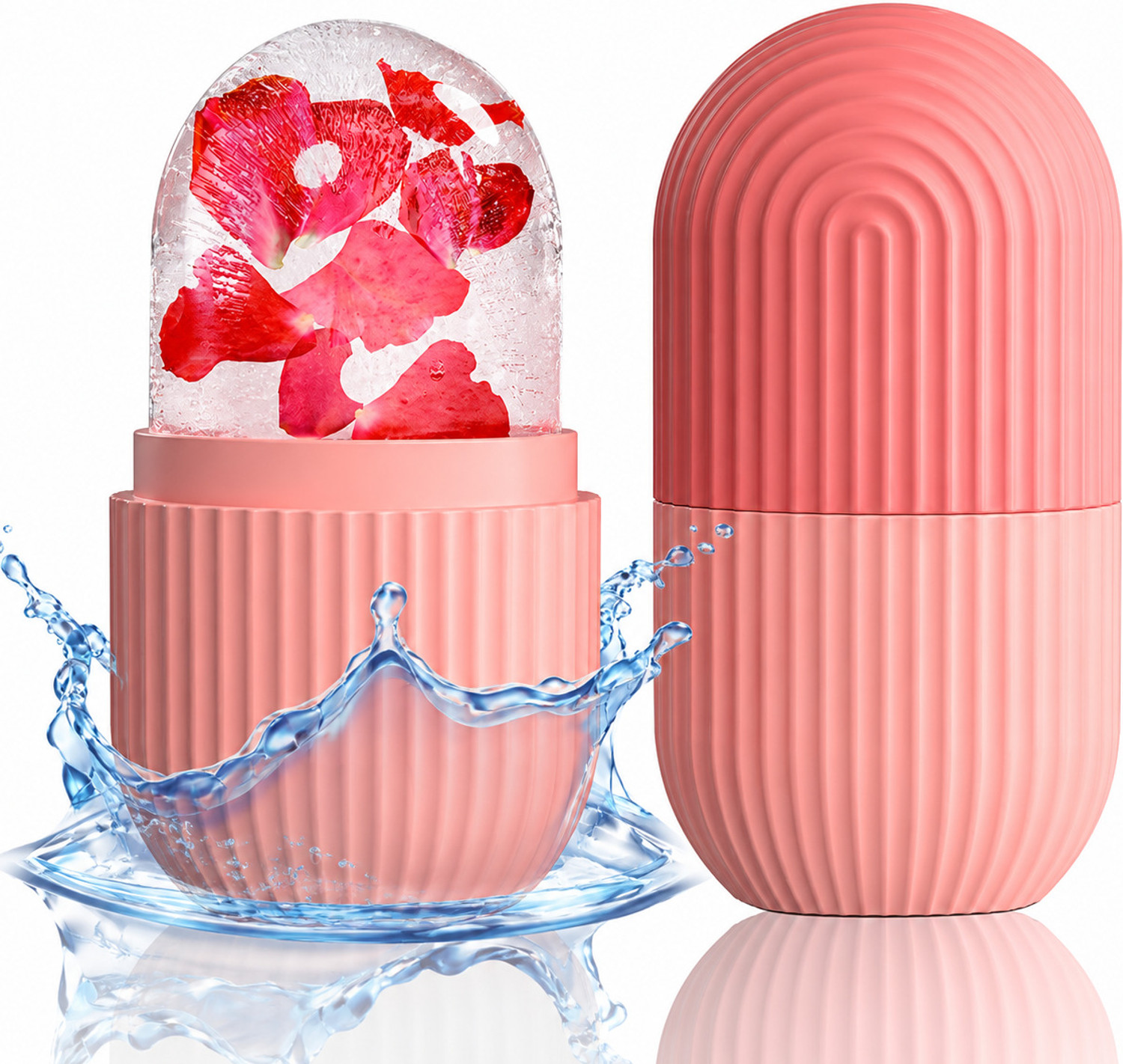 Image of DR.VS Premium Ice Facial Therapy Combo Set with Ice Bowl & Ice Roller Multicolor Silicone Ice Cube Tray