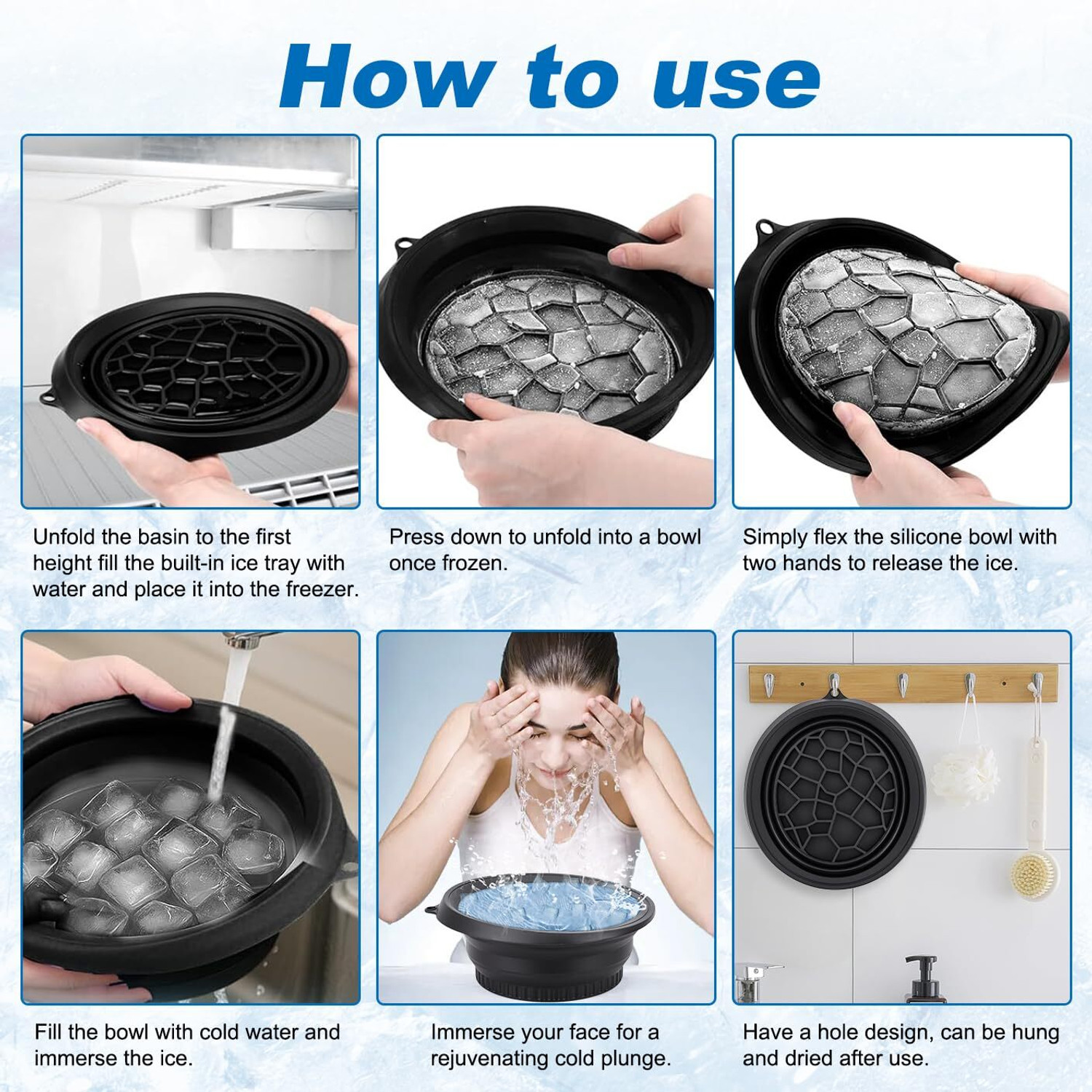 Image of XIKARAMA Ice Bath Combo (2 Pcs) Black, Purple Silicone Ice Ball Tray