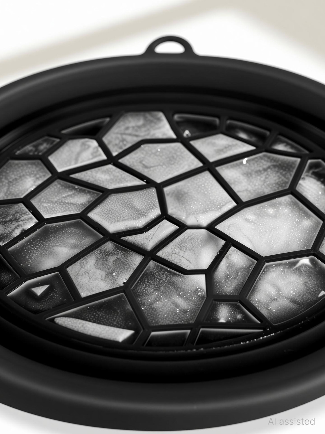 Image of JEKEMI Silicone Massage Bowl Facial Ice Bath,Collapsible Bowl for Face Ice Bath with Built-in Icetray