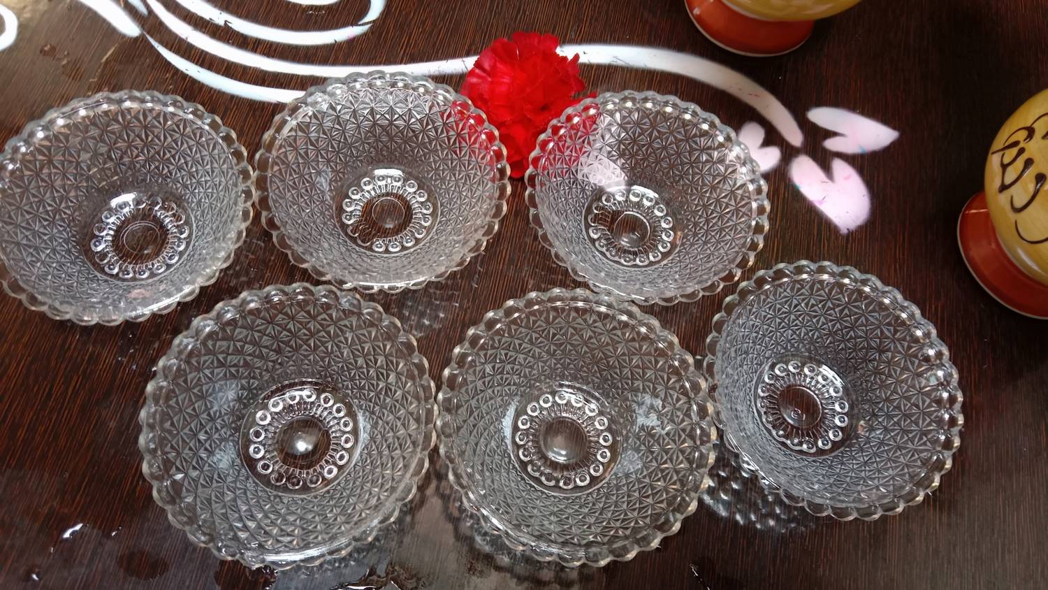 Aone Glass and Crockery Store Glass Decorative Bowl serving fruits, candy, Chocolates, Dry-fruit, Deserts, Ice cream, Sweets
