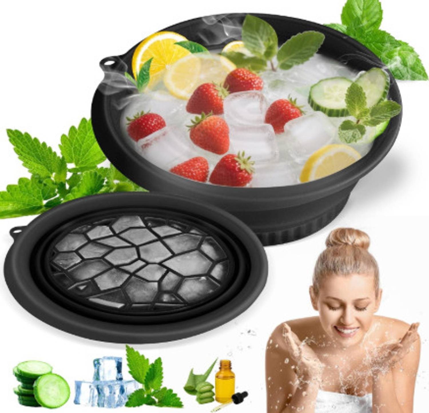 Trackworld Silicone Face Ice Bowl with Roller - Image 1