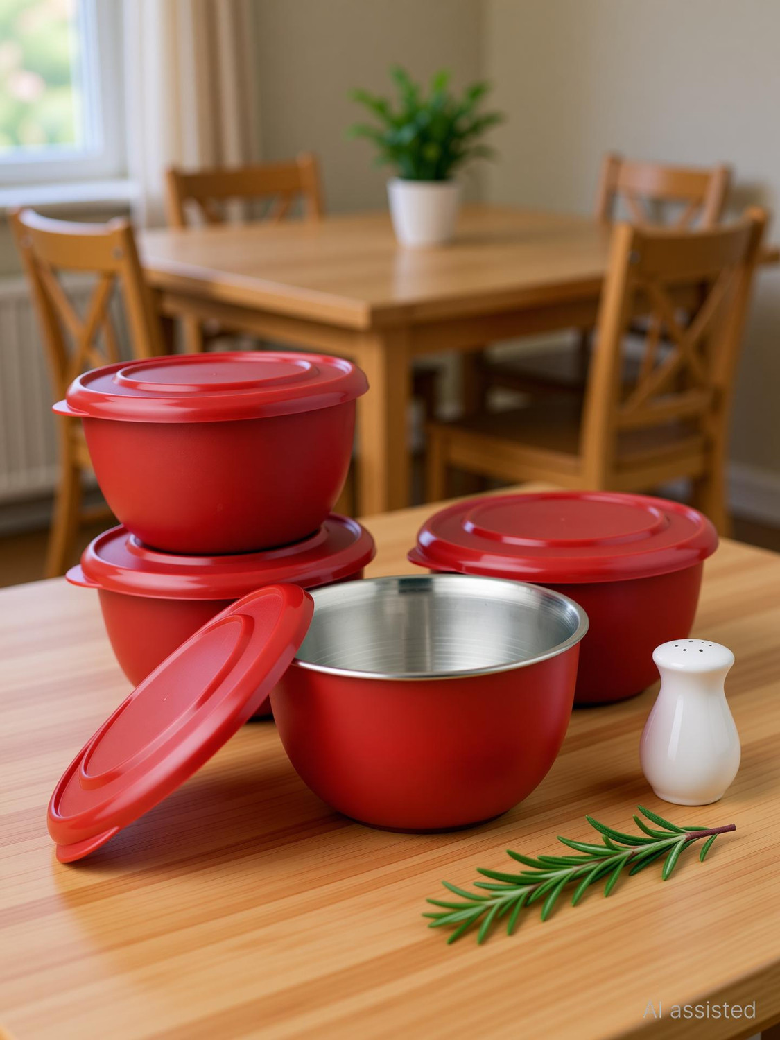 Image of liefde Stainless Steel Storage Bowl Microwave Safe Bowls