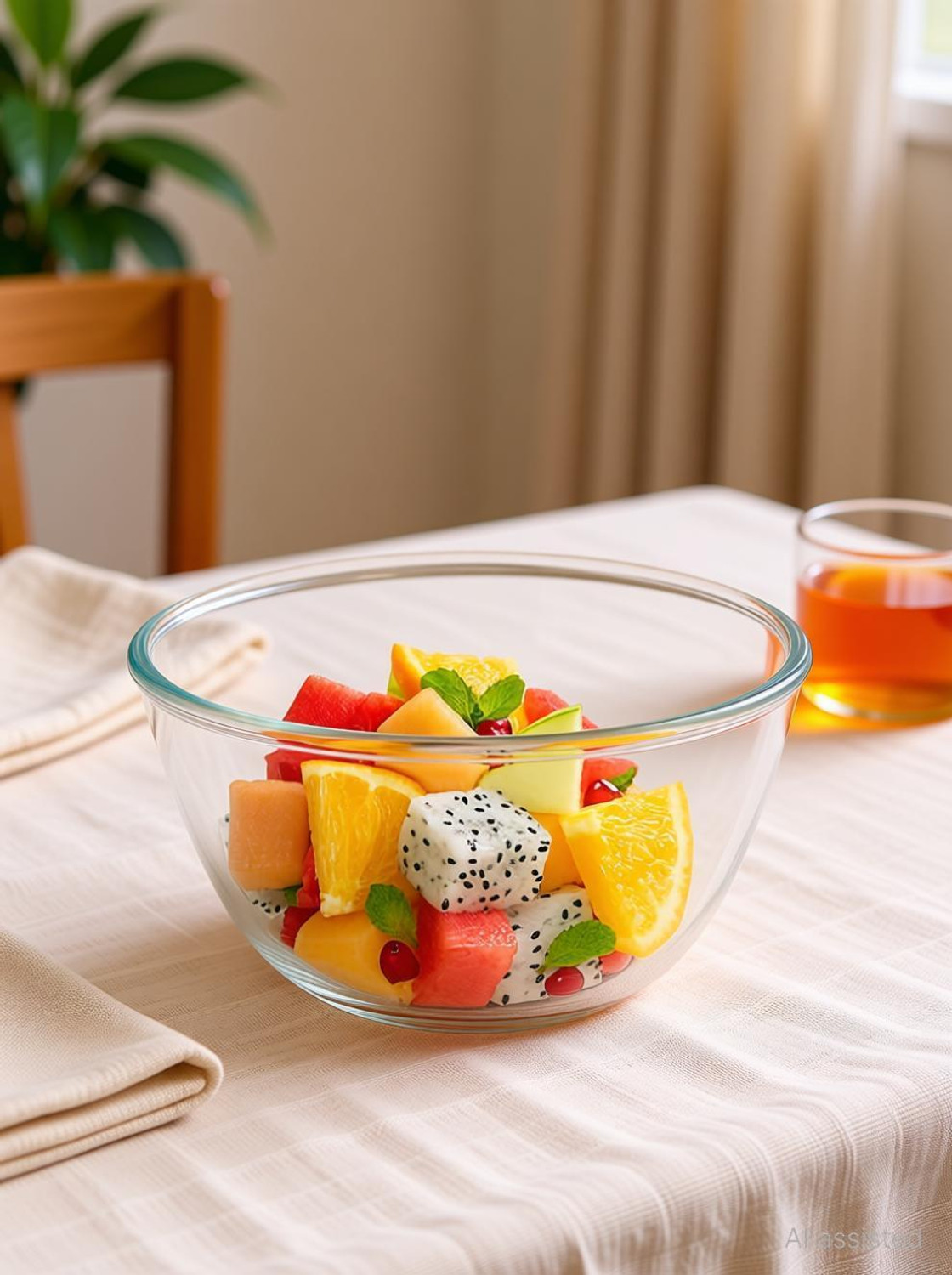 Image of BOROSIL Borosilicate Glass Mixing Bowl 750ml Made in India Borosilicate Glass Serving & Mixing Bowl for Kitchen