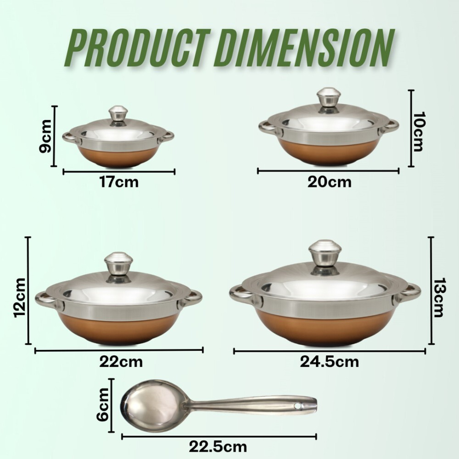 Image of LAZYwindow Stainless Steel Serving Bowl Set (4 Bowls with Lids, 2 Spoons) | Durable & Lightweight