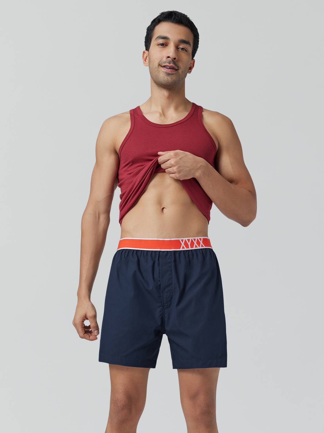 XYXX Volt Intellieaze Super Combed Cotton Solid Men Navy Blue
