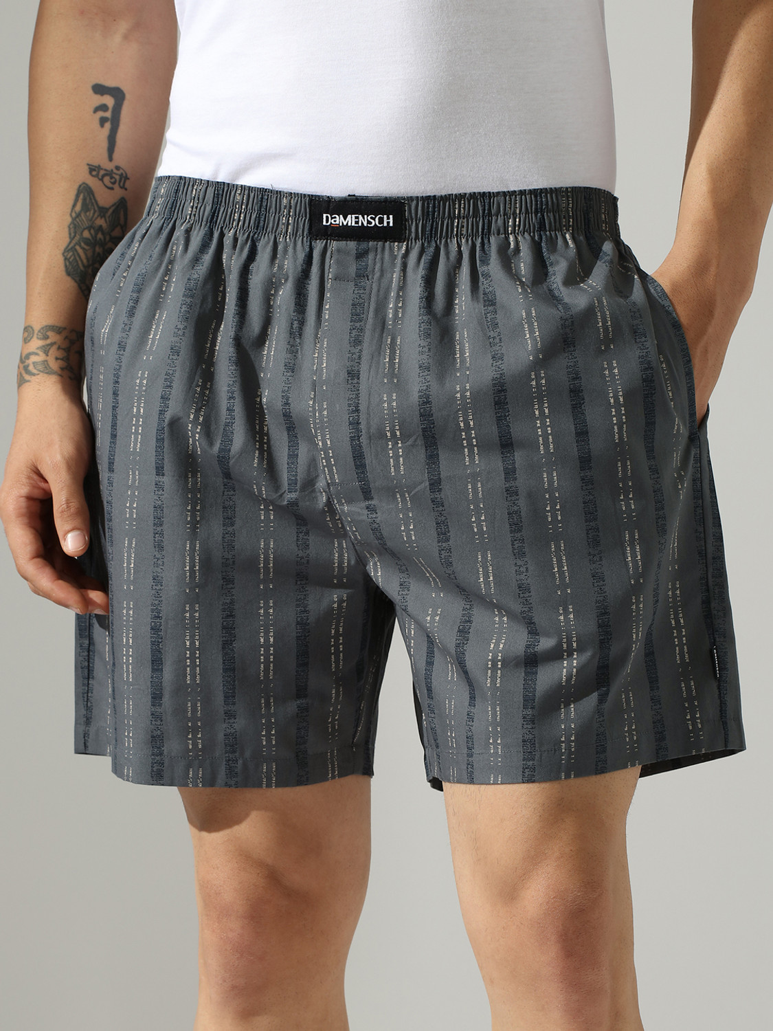 Image of Damensch Printed, Striped Men Boxer