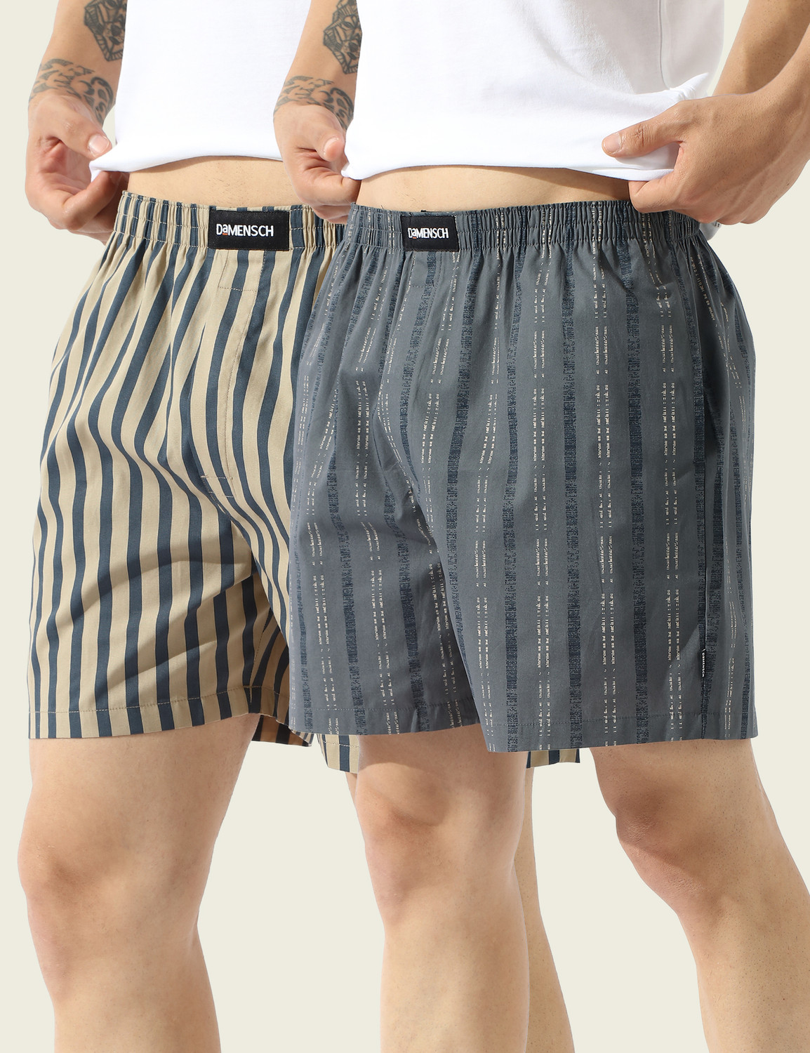Image of Damensch Printed, Striped Men Boxer