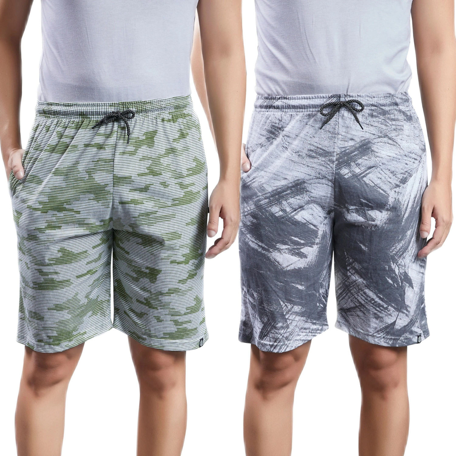 Image of WILD CAMO Printed Men Multicolor Bermuda Shorts, Regular Shorts, Casual Shorts, Gym Shorts, Night Shorts, Running Shorts