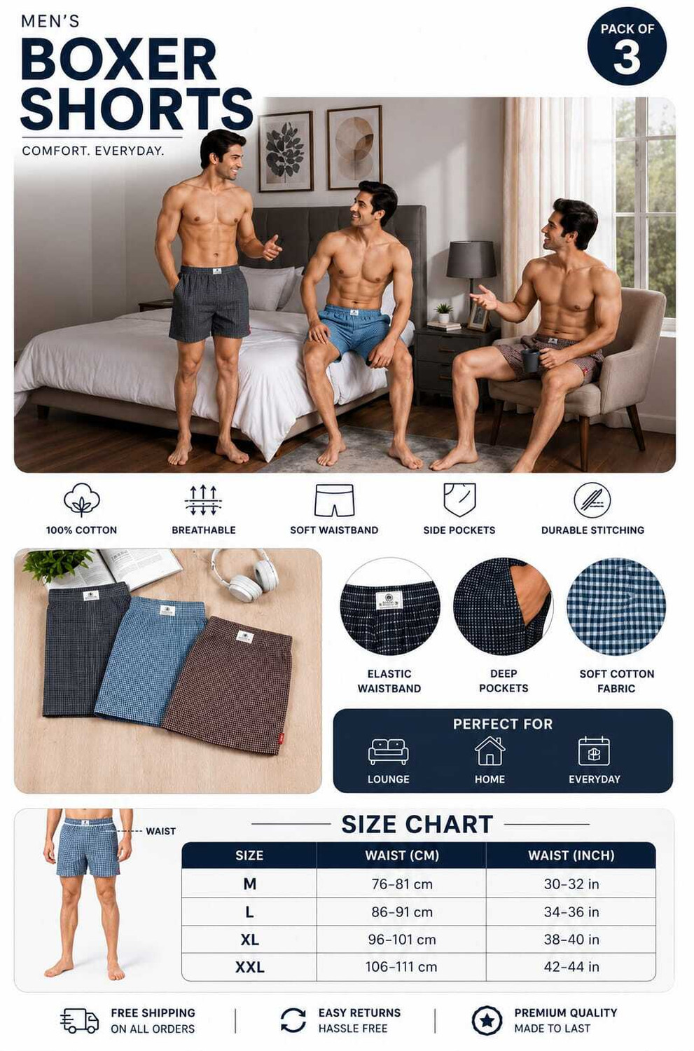 Image of TRIBE TECH Checkered Men & Women Boxer