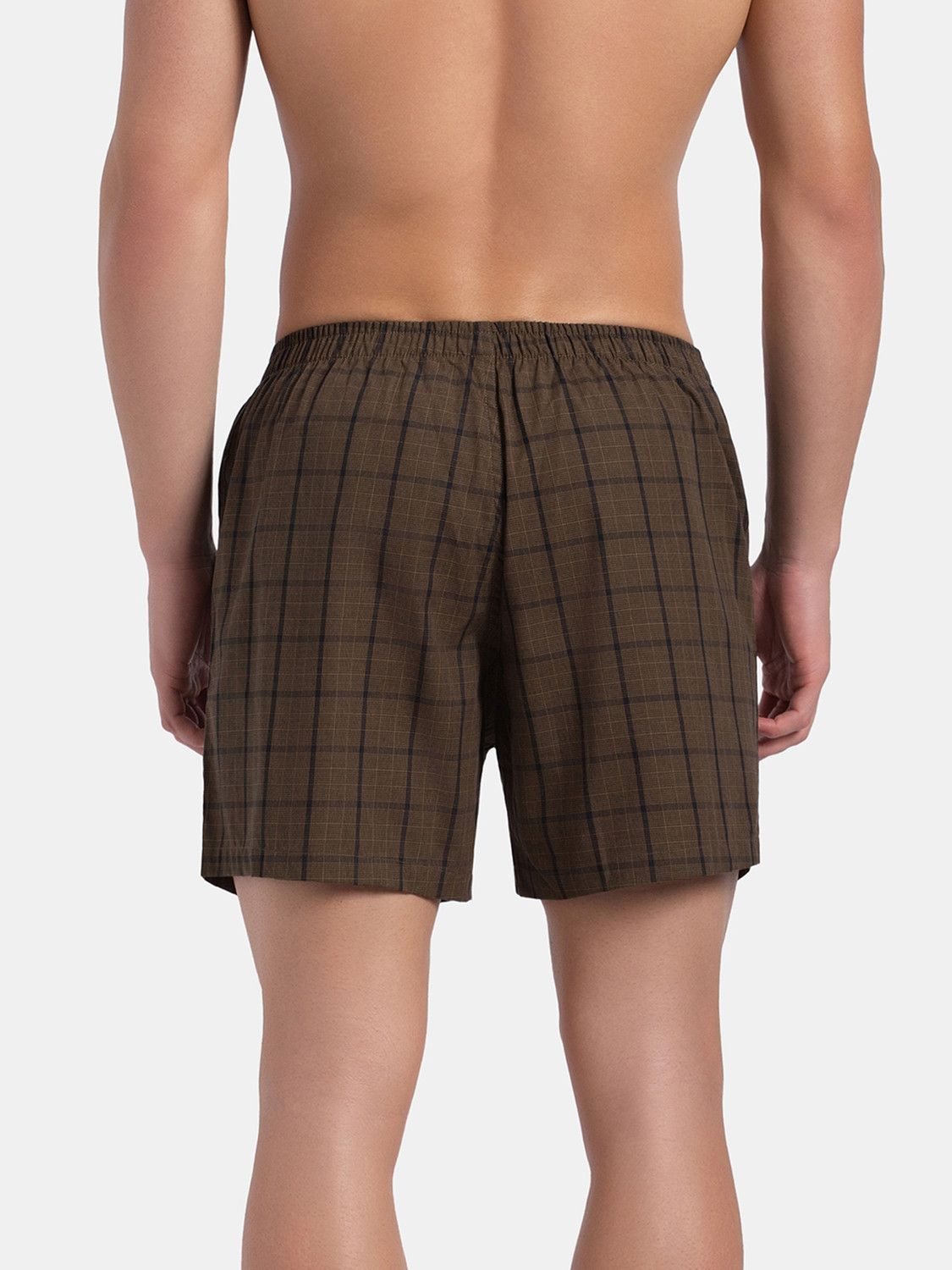 Image of JOCKEY 8222 Super Combed Mercerized Cotton Woven Checkered Men Boxer