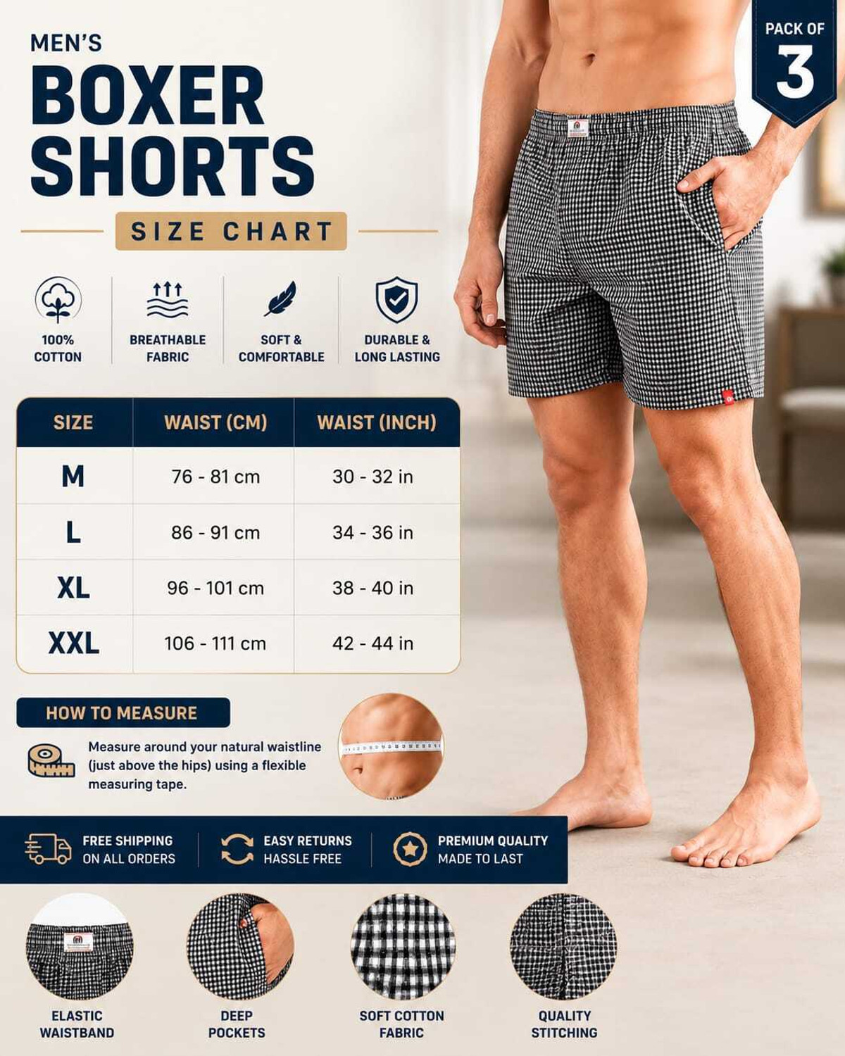 Image of TRIBE TECH Checkered Men & Women Boxer