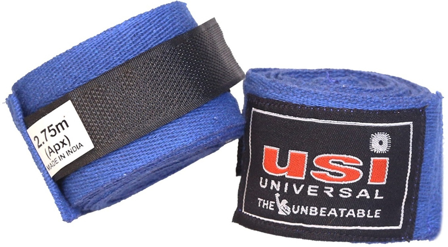 Image of usi Blue Cotton Hand Wrap 628A (4.55 mtrs) Blue Boxing Hand Wrap Gym & Fitness Gloves