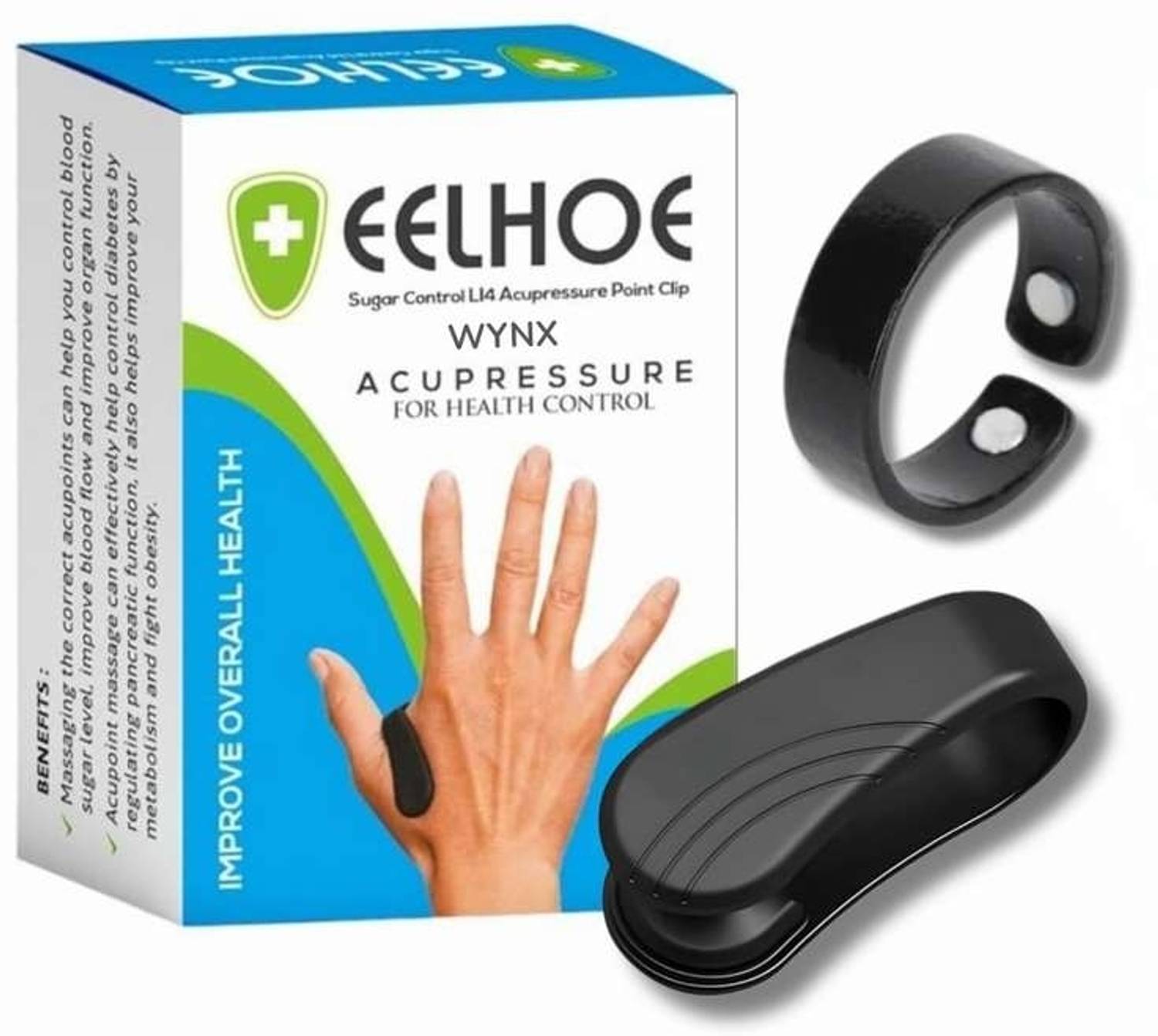 ABC APC1 Sugar Control LI4 Acupressure Point Clip &Tenson Relief Massager (PA-1) Bp Monitor Adapter