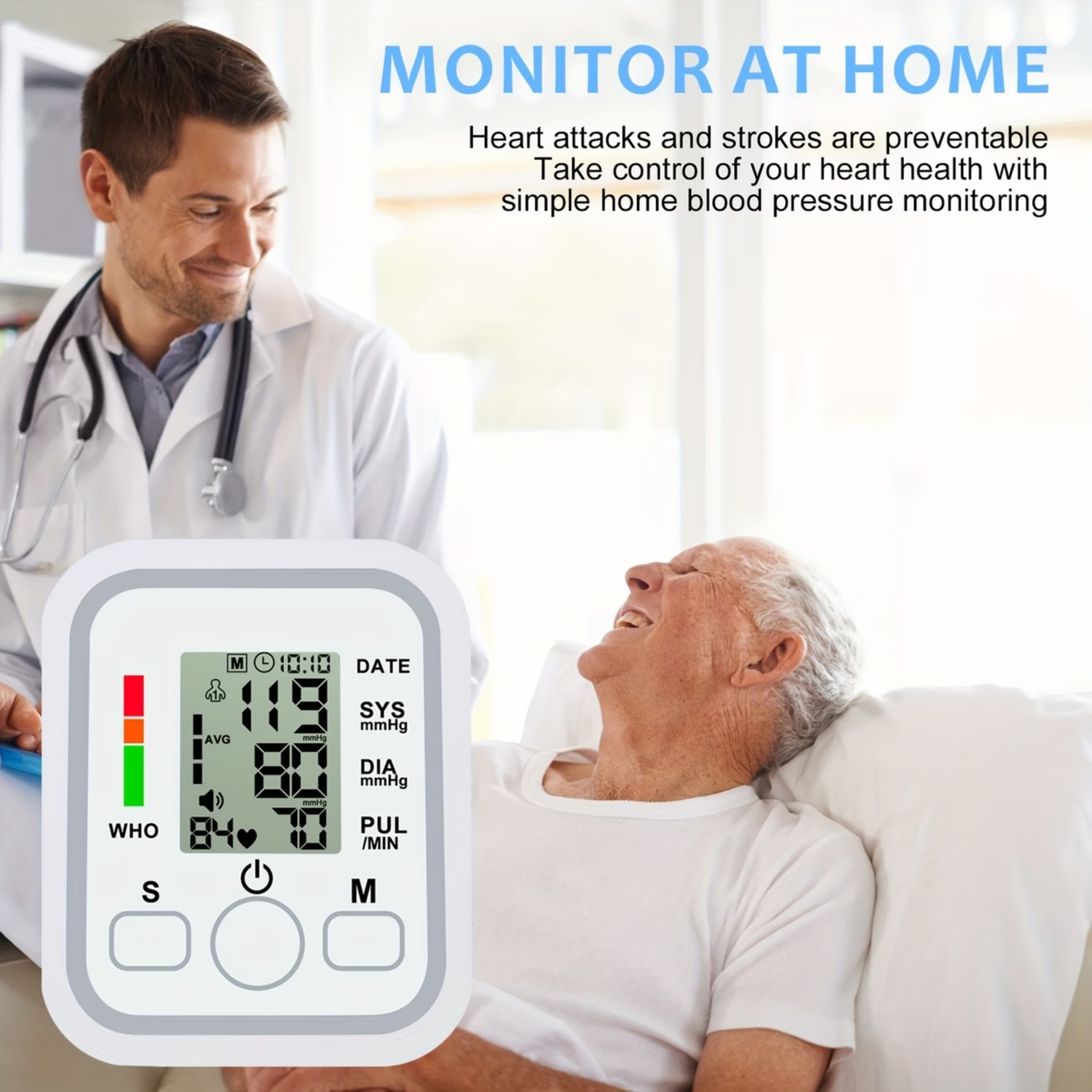 Image of Aika AK-555 Digital BP Monitor for Upper Arm for Home Use, Fully Automatic with Digital Display and Talking Intelligence Technology Bp Monitor