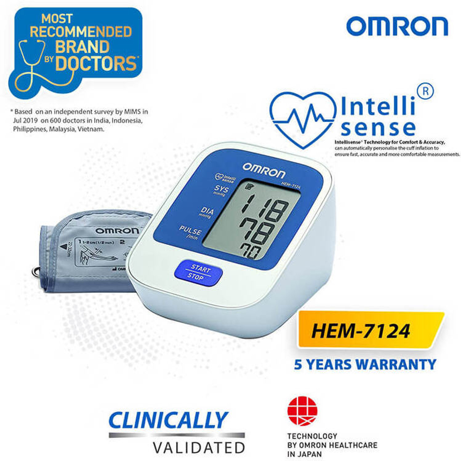 Image of OMRON hem 7124 only fully Bp Monitor