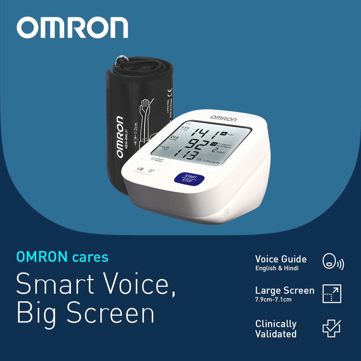 Image of OMRON HEM-716A With Voice Guide, Automatic Bp Monitor