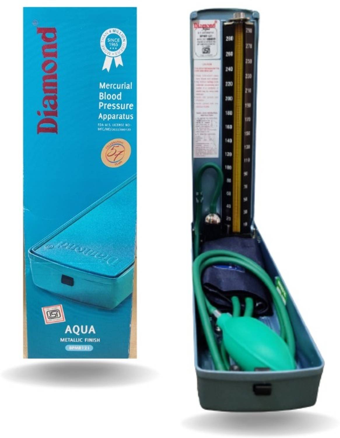 DIAMOND Original Mercurial 121 AQUA Metallic Finish Bp Monitor (M