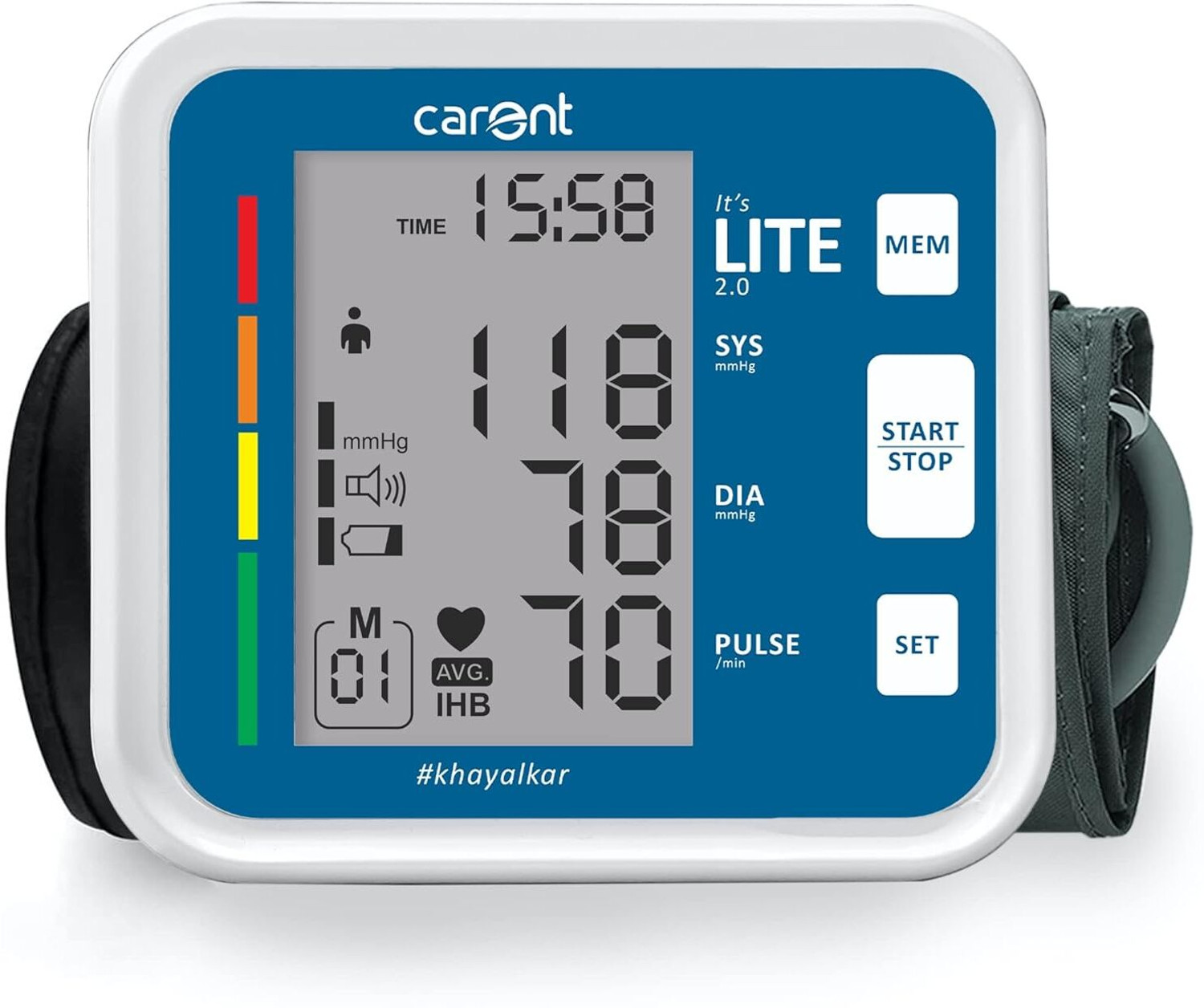 Image of Carent Digital Automatic Blood Pressure Monitor with Large Display & Arm Cuff | BP56-Lite Bp Monitor