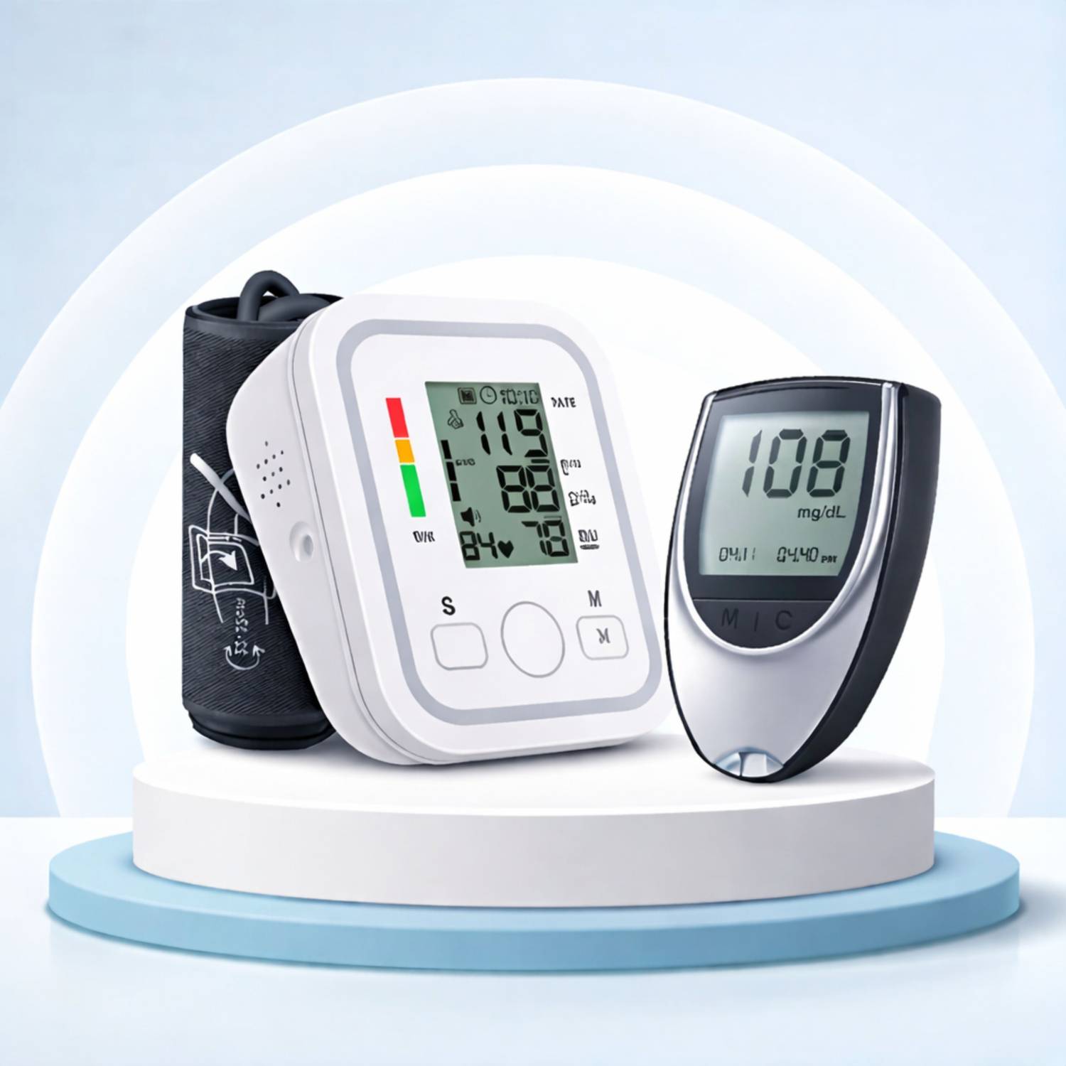 Balson AK-555 BP Monitor with AK-33 Glucose Monitor - Image 1