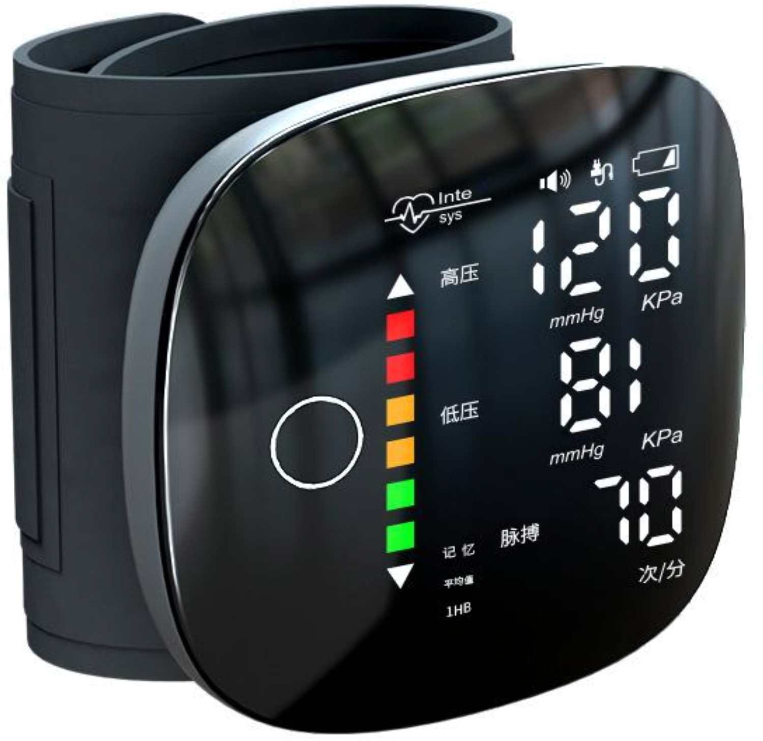 Image of Accutrust Digital Wrist Blood Pressure Monitor LED Display, Memory Function & USB Charging AC-WB10 Niki Bp Monitor