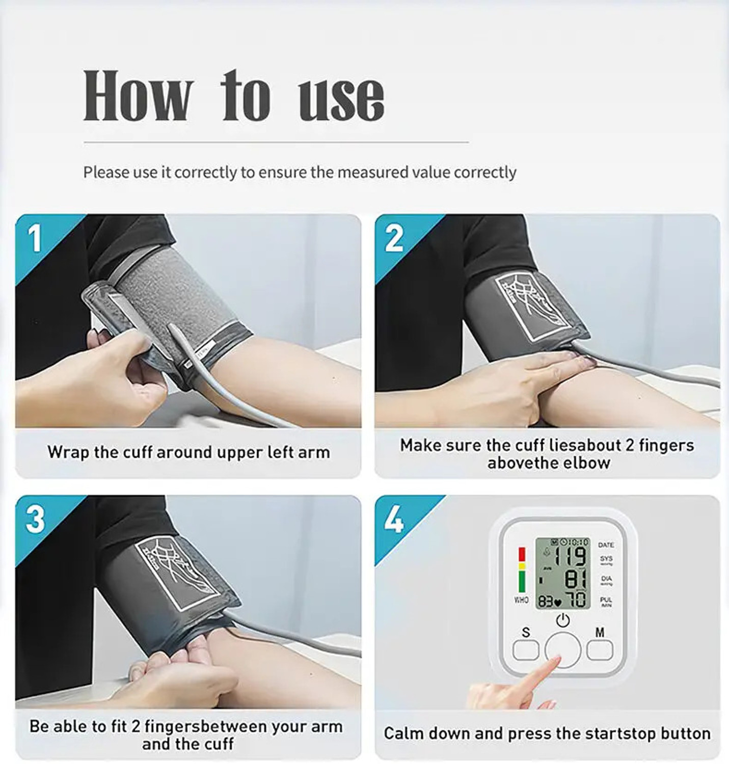 Image of HEALBIRD Fully Automatic BP Monitor ,Large Cuff Digital Upper Arm BP Machine|Hypertension Machine with Voice Broadcast{Batteries are not included in the Box} Bp Monitor