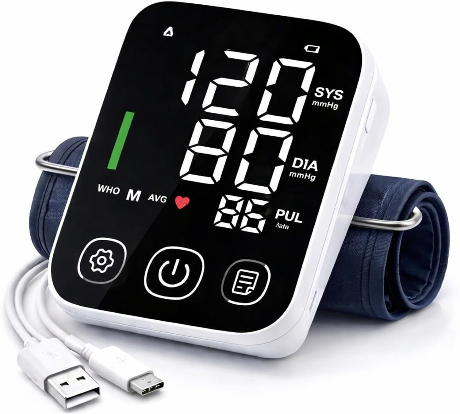 Image of DIVINE SURGICAL DVBP01 Rechargeable Blood Pressure Monitor with 3 coloured Display & Voice Function Bp Monitor