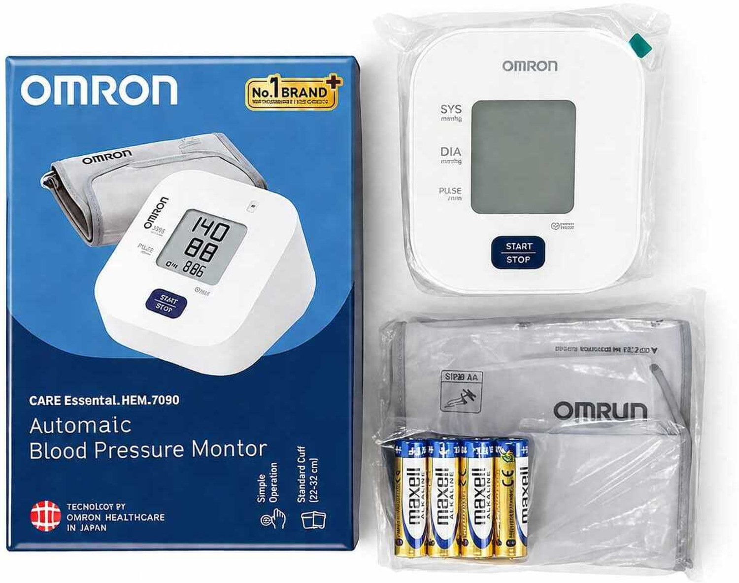 Image of OMRON HEM 7090 with body movement detection and low battery indicator Bp Monitor