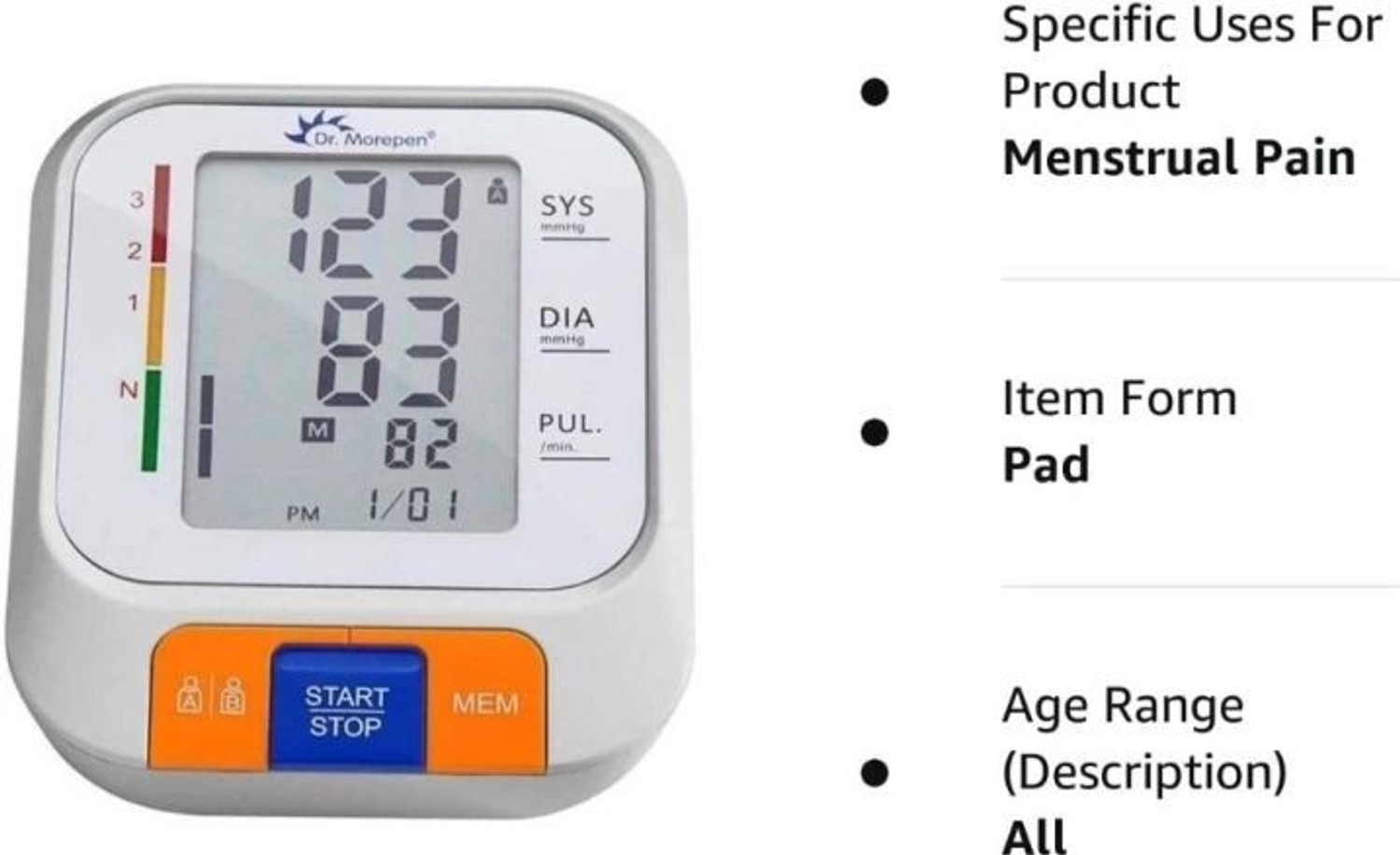 Image of Dr. Morepen BP-15 Fully Automatic Digital Blood Pressure Monitor Bp Monitor
