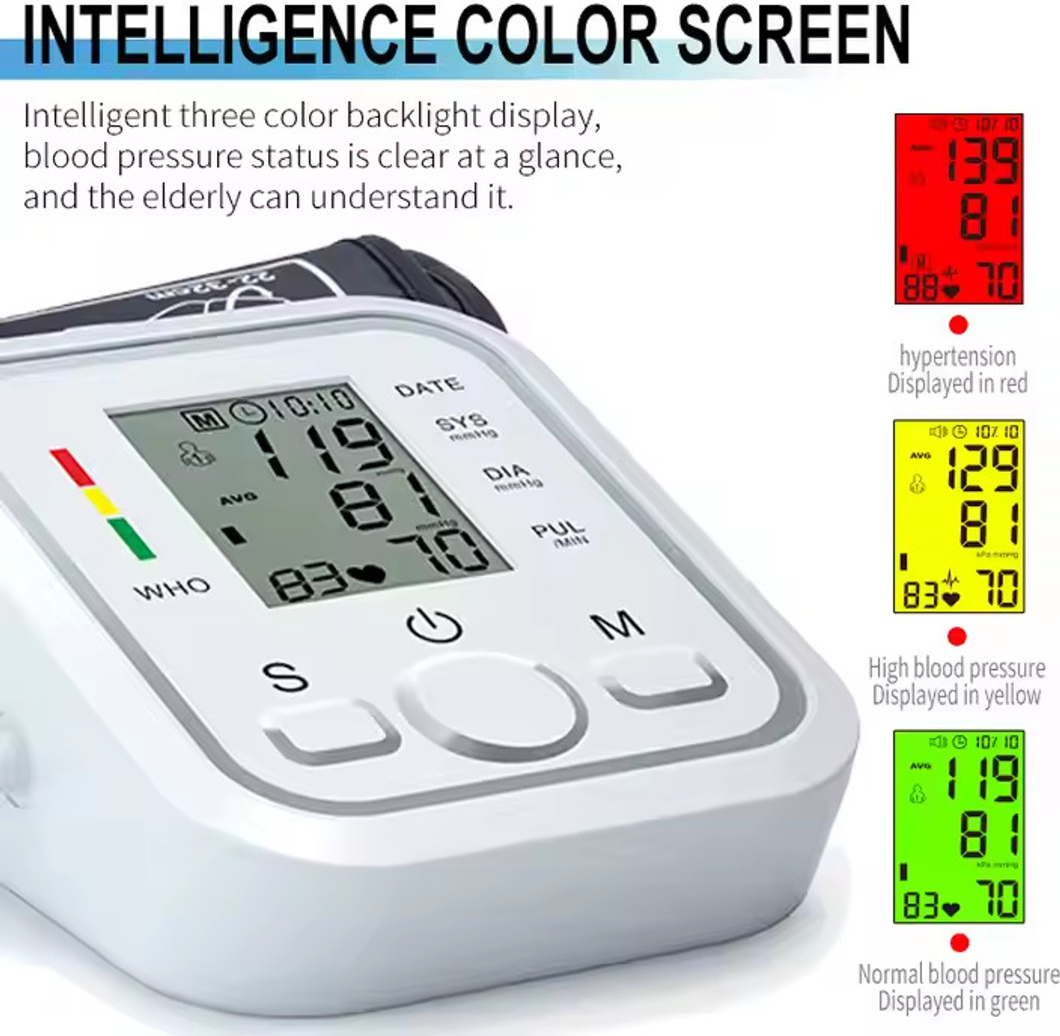 Image of HEALBIRD Fully Automatic BP Monitor ,Large Cuff Digital Upper Arm BP Machine|Hypertension Machine with Voice Broadcast{Batteries are not included in the Box} Bp Monitor