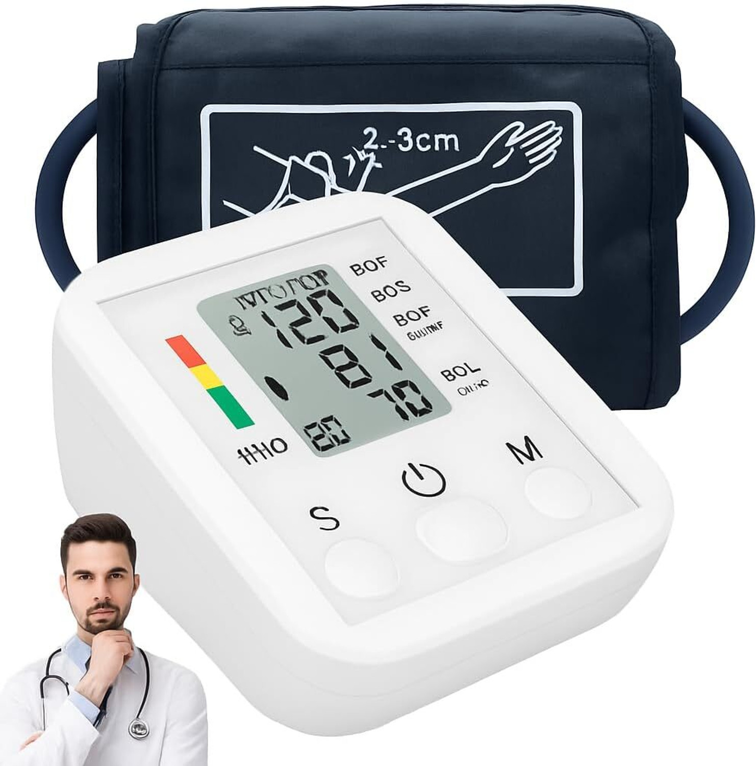 Image of HEALBIRD Fully Automatic BP Monitor ,Large Cuff Digital Upper Arm BP Machine|Hypertension Machine with Voice Broadcast{Batteries are not included in the Box} Bp Monitor