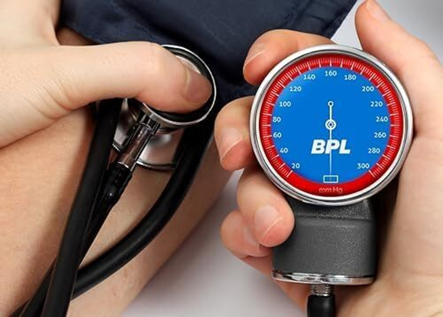 Image of BPL Medical Technologies 91MED780+91MED0136 Aneroid Sphygmomanometer and ST-03 Brass Dual Adult Chest Piece Stethoscope Bp Monitor