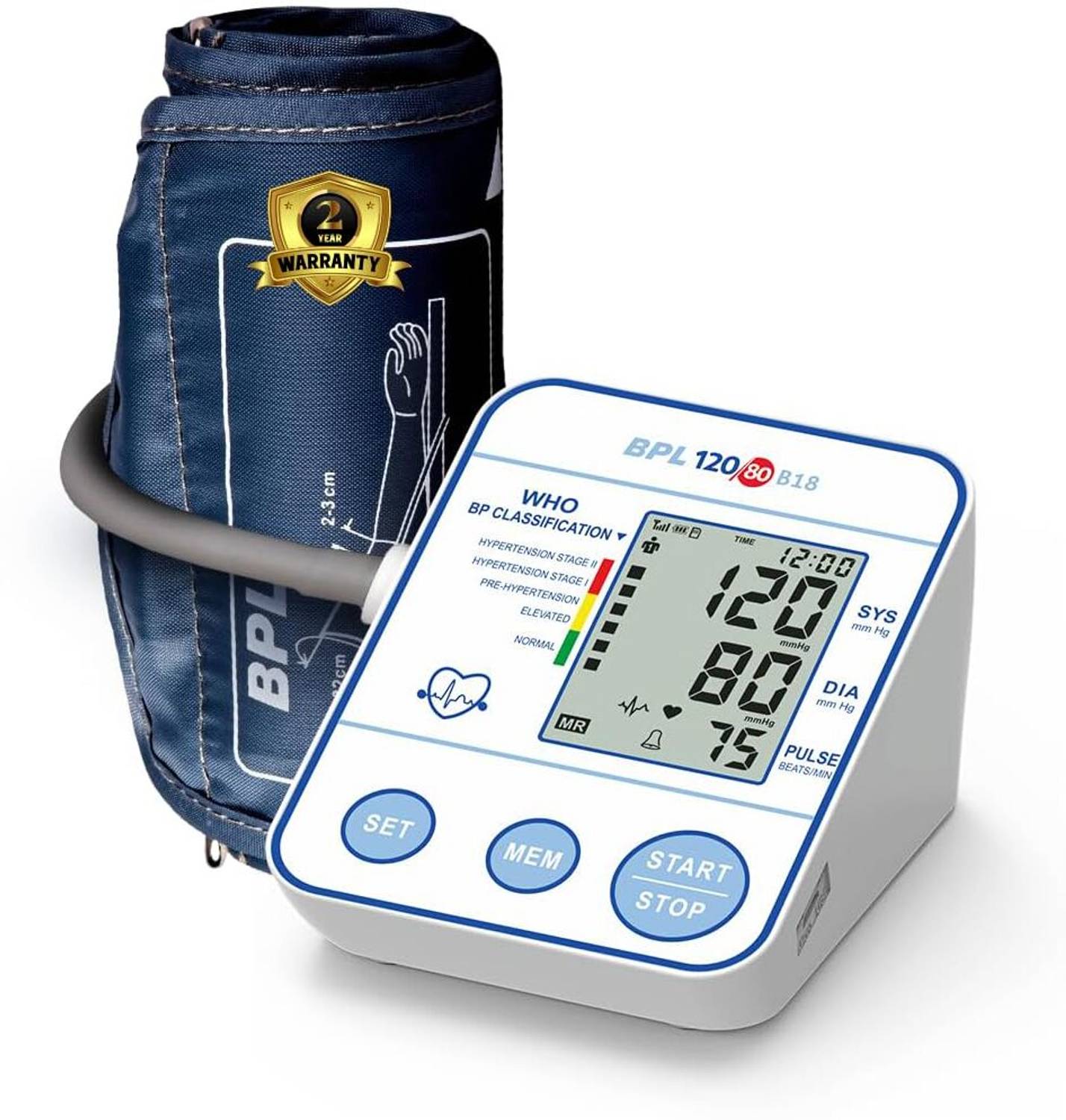 BPL Digital Blood Pressure Monitor with USB Compatibility WITH CUFF B18 Digital Blood Pressure Monitor Bp Monitor