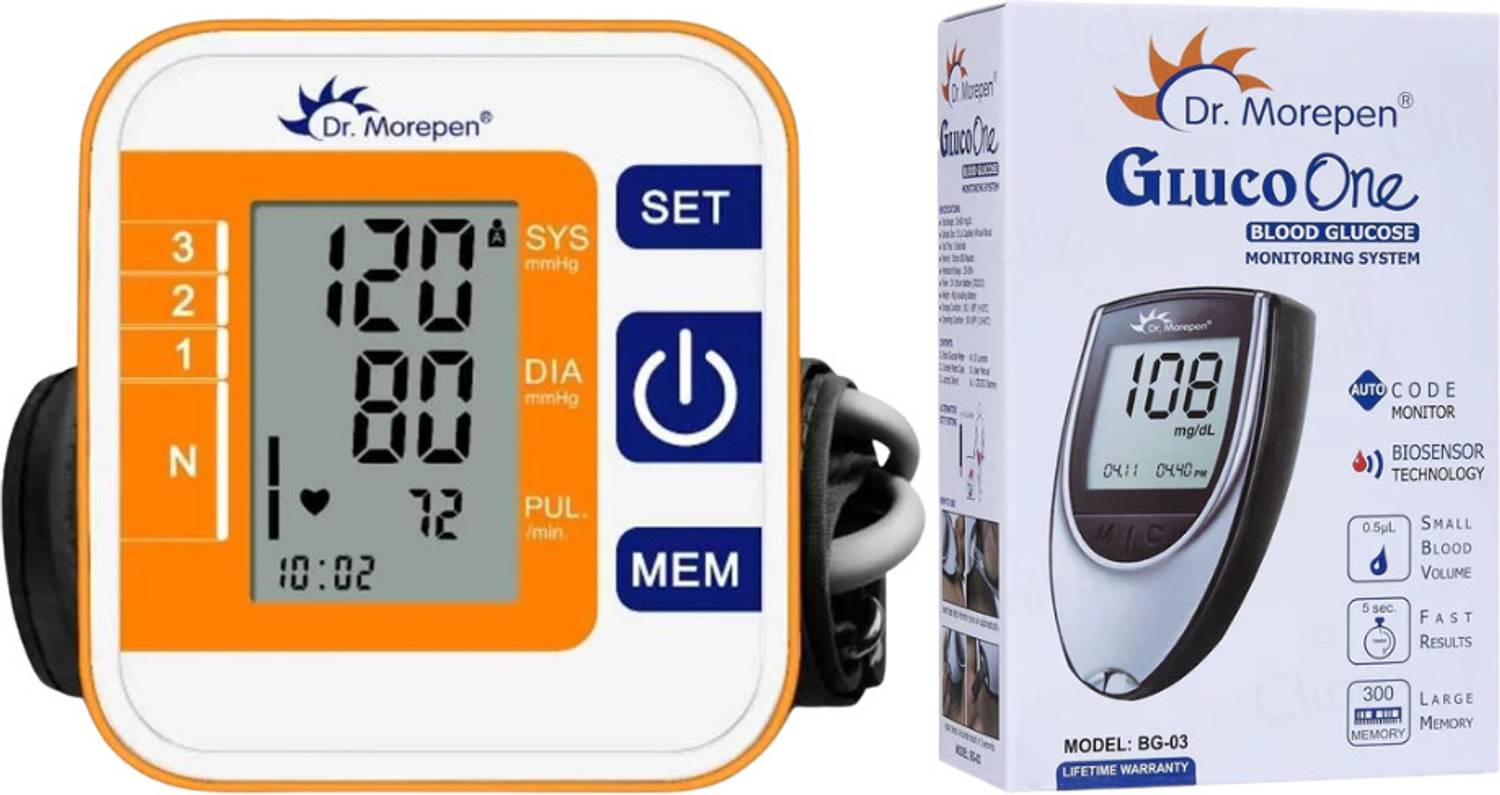 Dr. Morepen Blood Pressure Monitor with Glucometer - Image 1