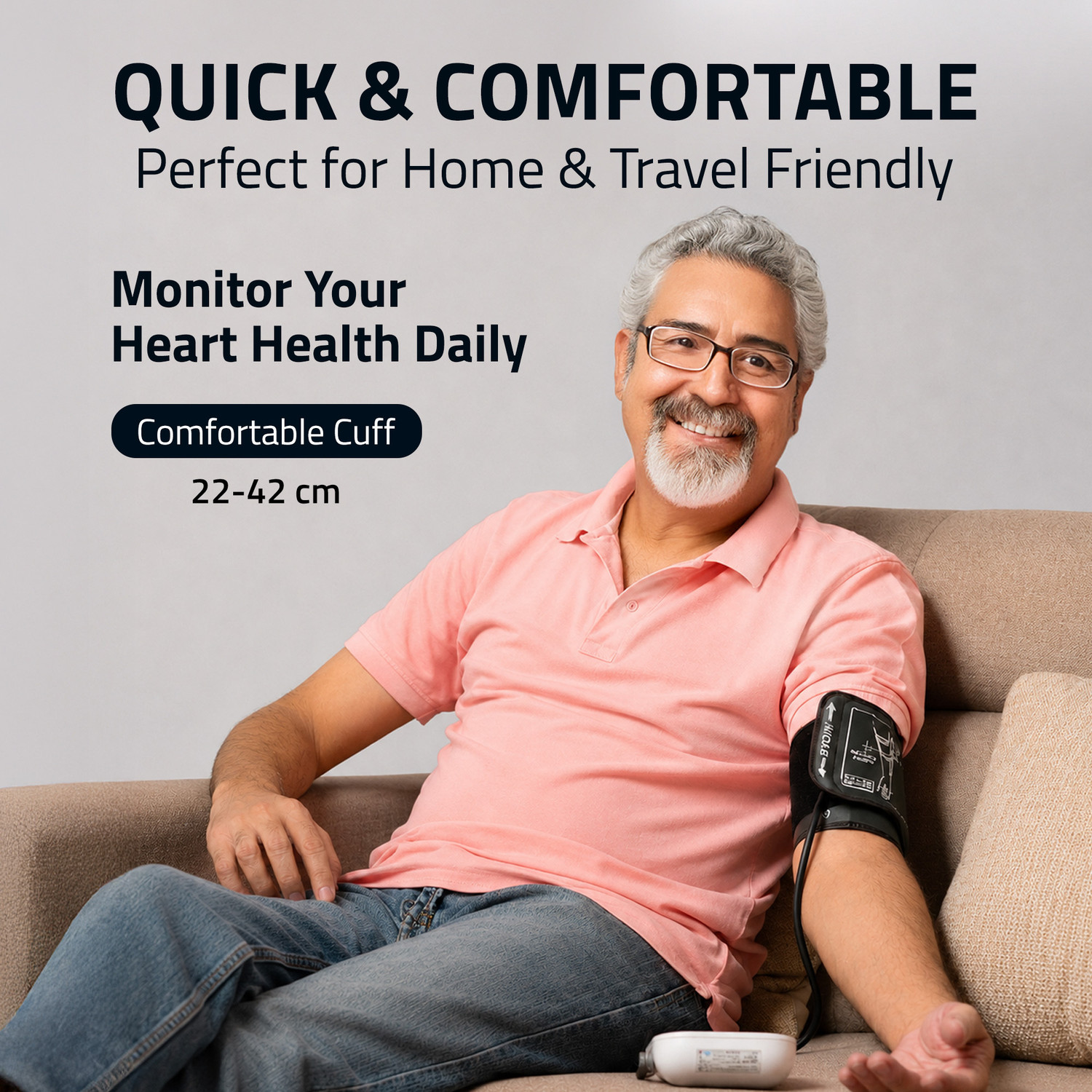 Image of Medtech BP18 Portable Automatic Digital Blood Pressure Monitor Machine works with Type-C BP18 Bp Monitor