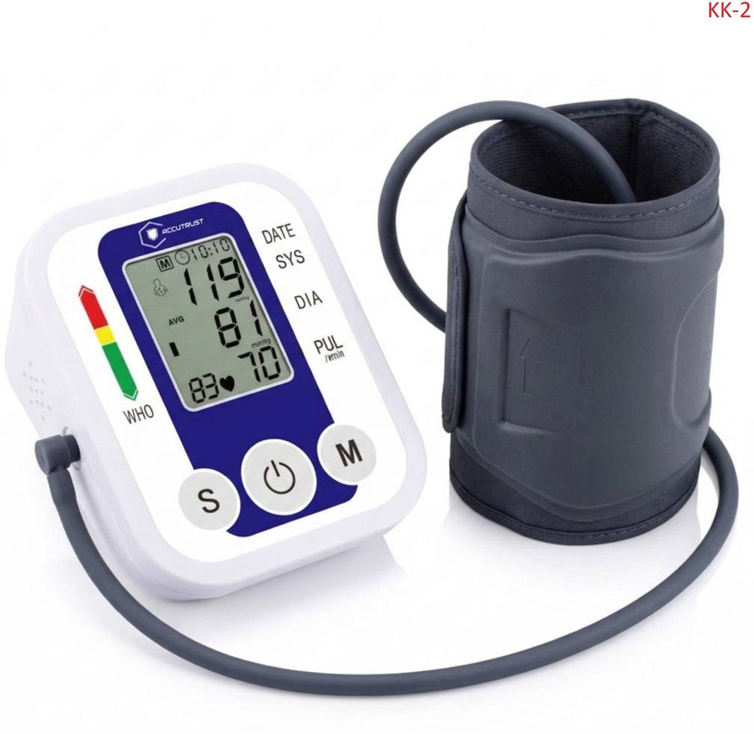Accutrust Automatic Digital Blood Pressure Monitor Machine for Upper Arm with Large LCD Display, Heartbeat Detection & Memory Function Bp Monitor
