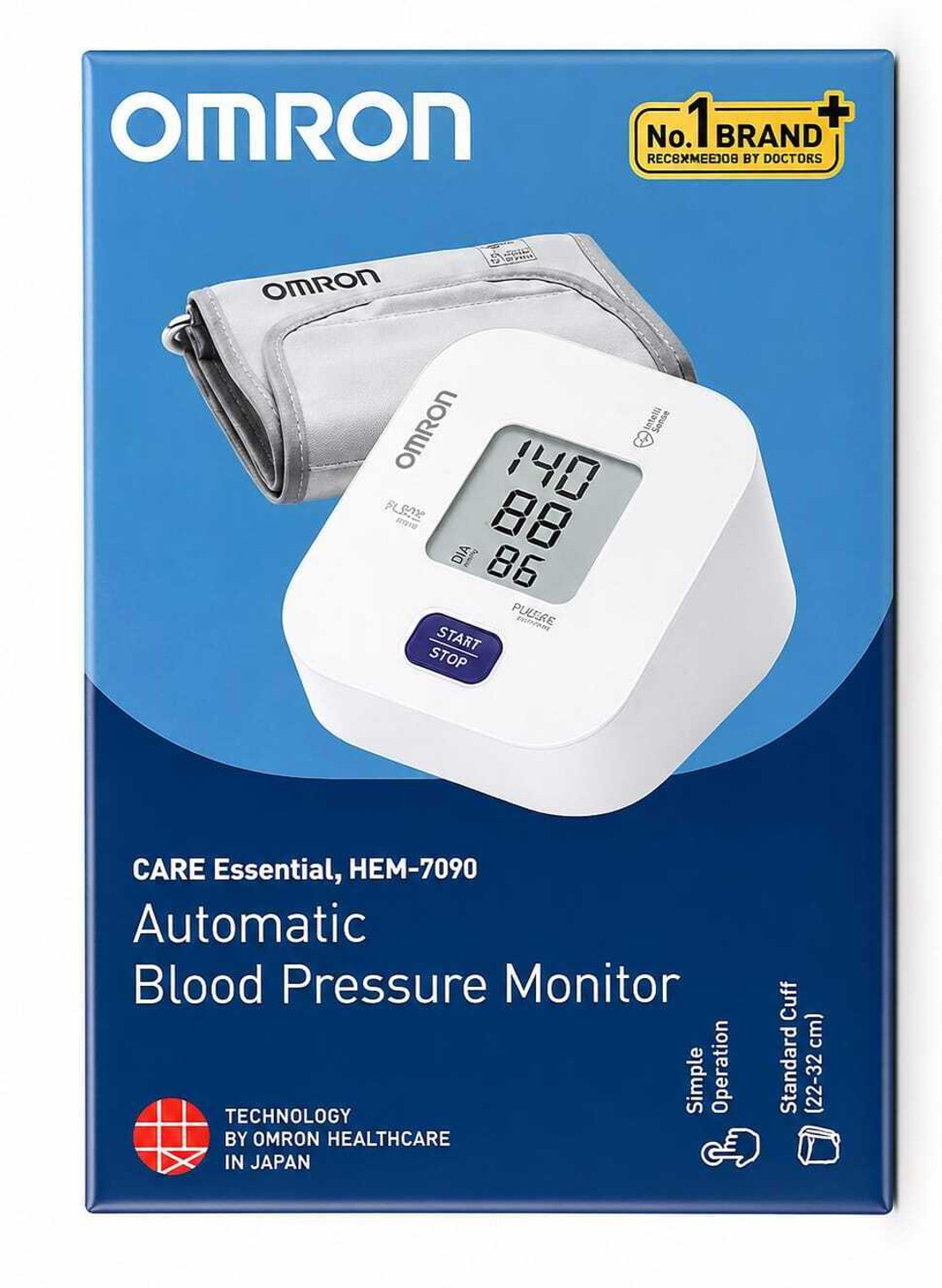 Image of OMRON HEM 7090 with body movement detection and low battery indicator Bp Monitor