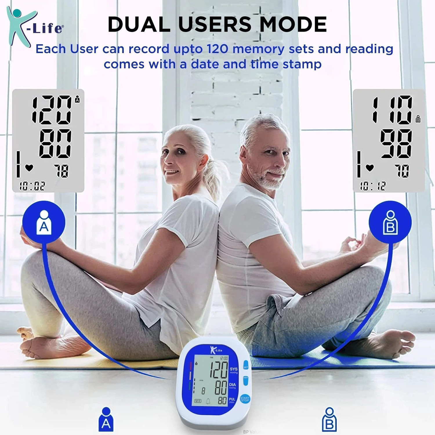 Image of K-life 104Fully Automatic Digital Blood Pressure Checking Machine BP Testing instrument Bp Monitor
