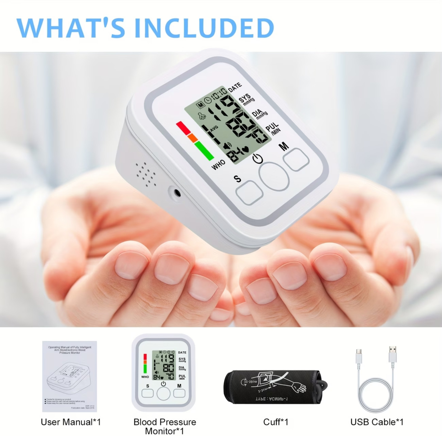 Image of Aika AK-555 Digital BP Monitor for Upper Arm for Home Use, Fully Automatic with Digital Display and Talking Intelligence Technology Bp Monitor
