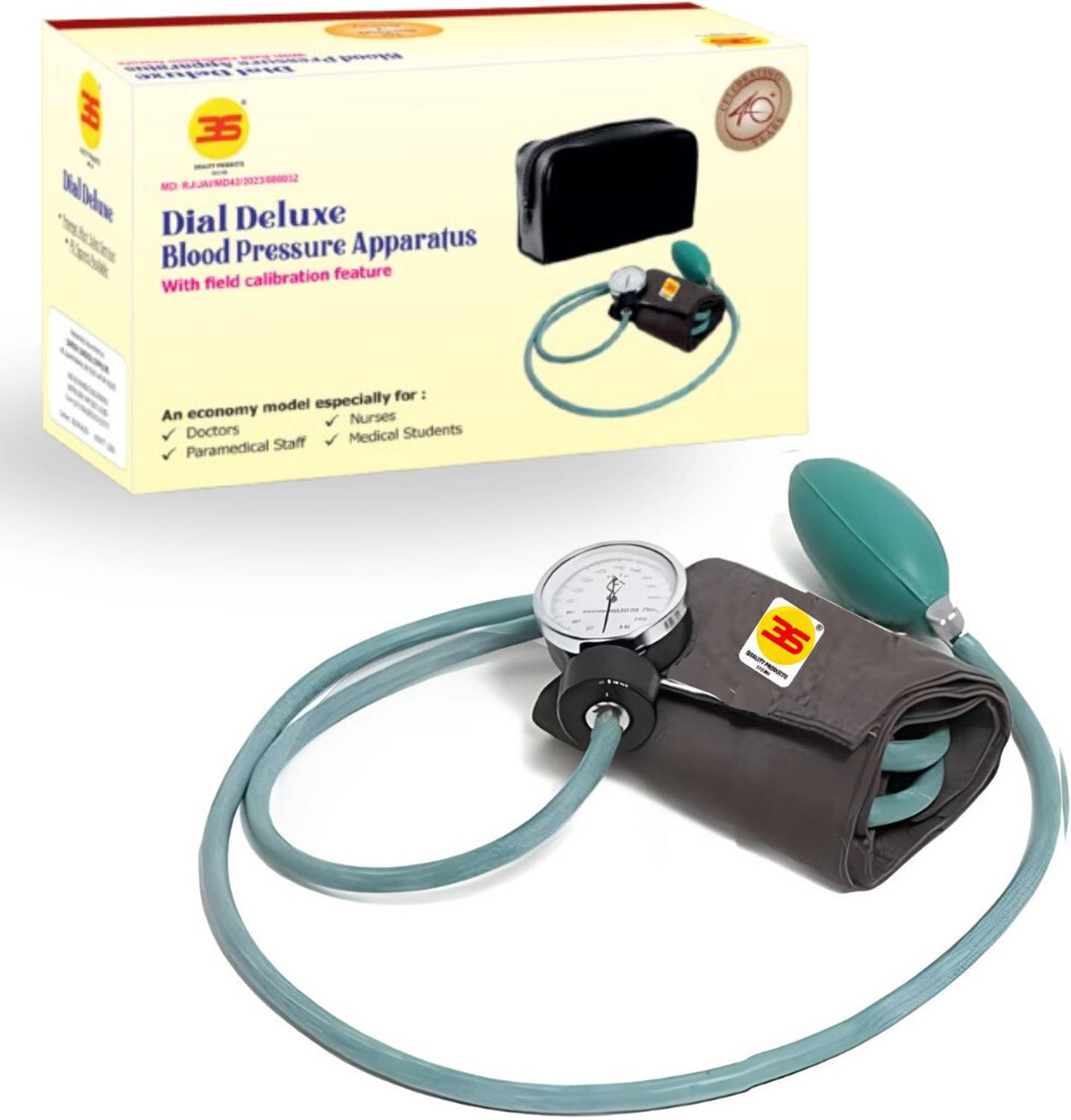 3S Dial Deluxe Sphygmomanometer Aneroid(Field Calibration Feature)- Bp Monitor