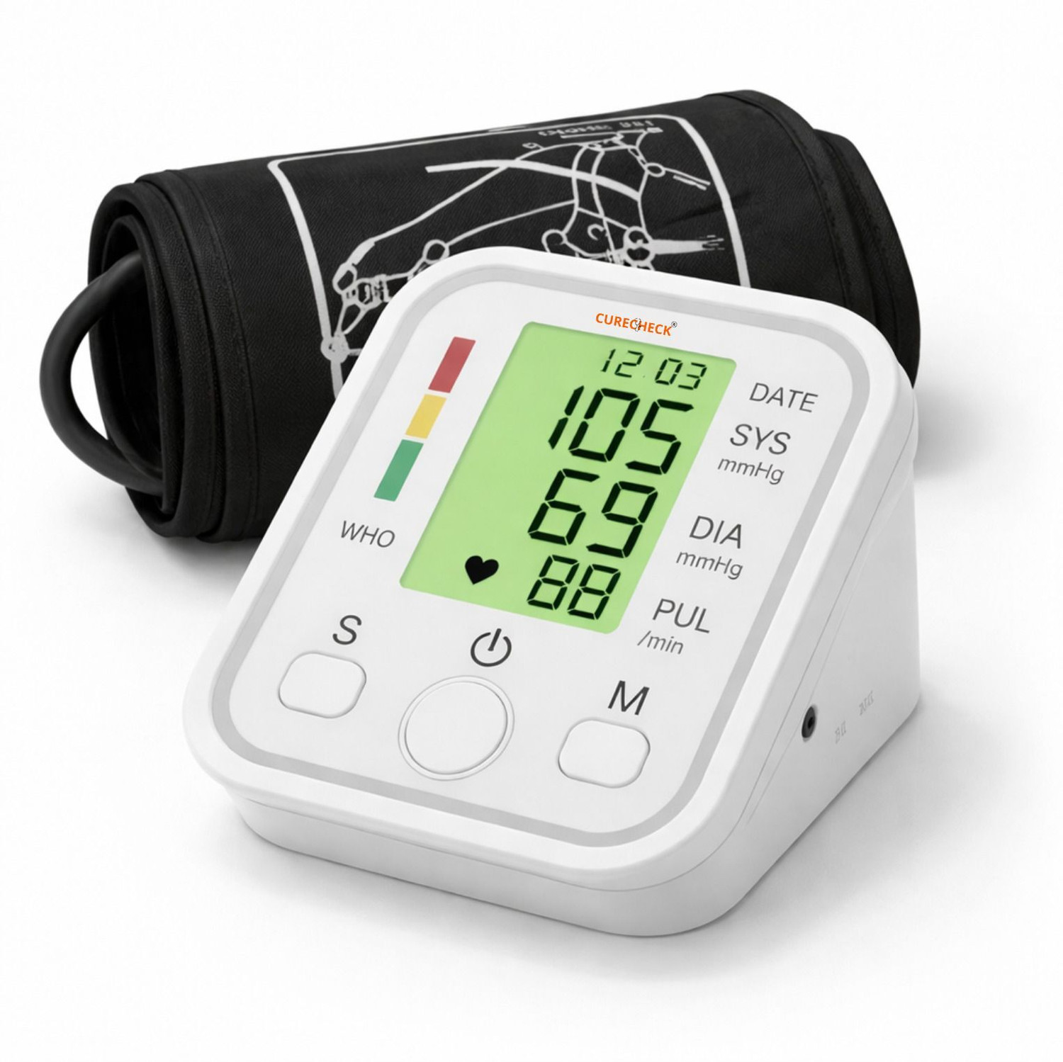 Image of curecheck Automatic Blood Pressure Machine without Battery with Cuff kit Bp Monitor
