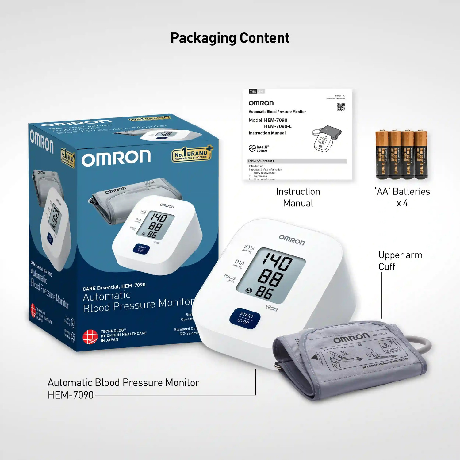 Image of OMRON HEM-7090 Digital Blood Pressure Monitor Bp Monitor Omron HEM-7090 Bp Monitor