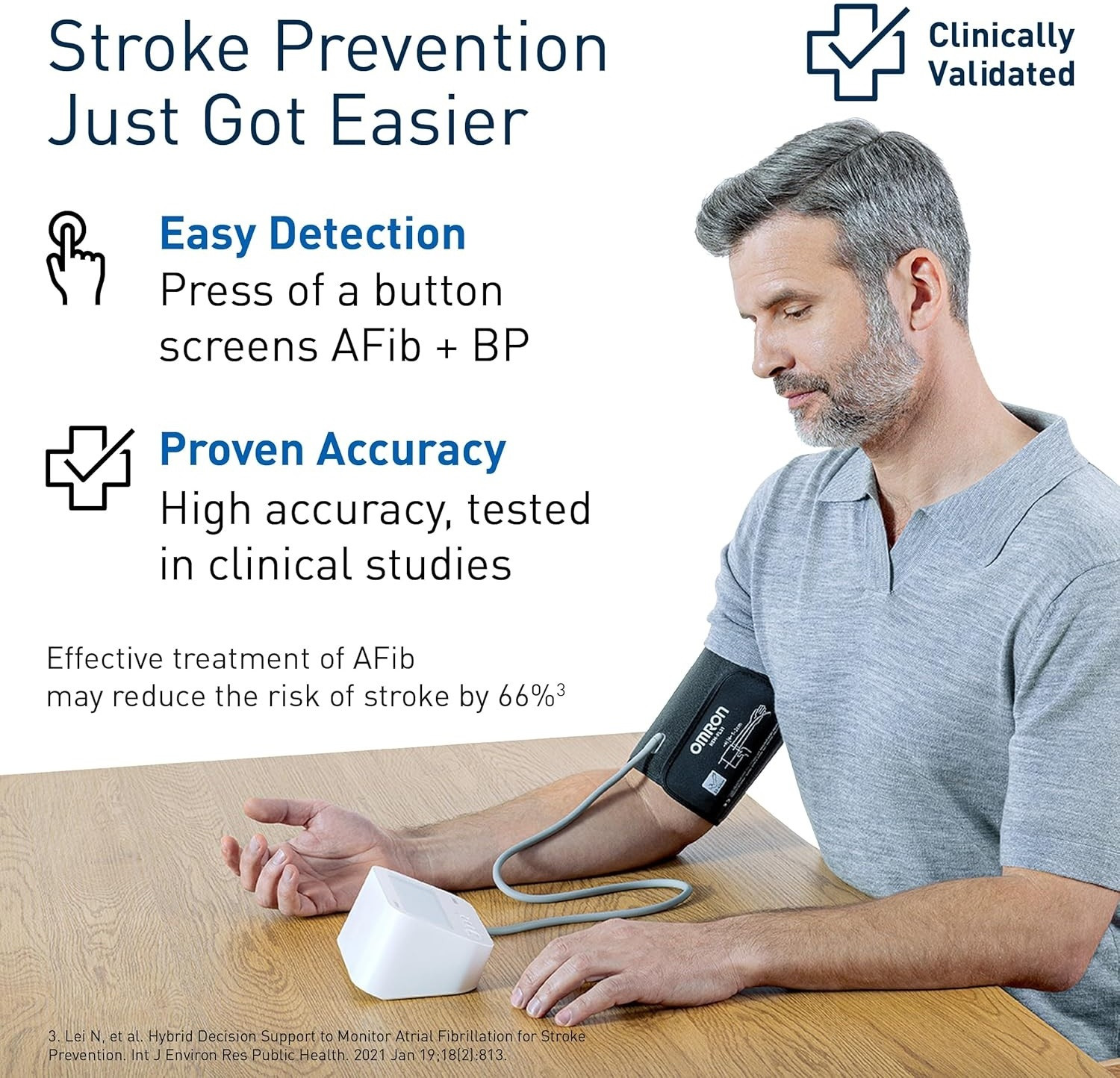 Image of OMRON HEM-7194T1 Digital Bp Monitor with AFib Detection, IntelliWrap 360 Accuracy Cuff HEM-7194T1 FL Bp Monitor