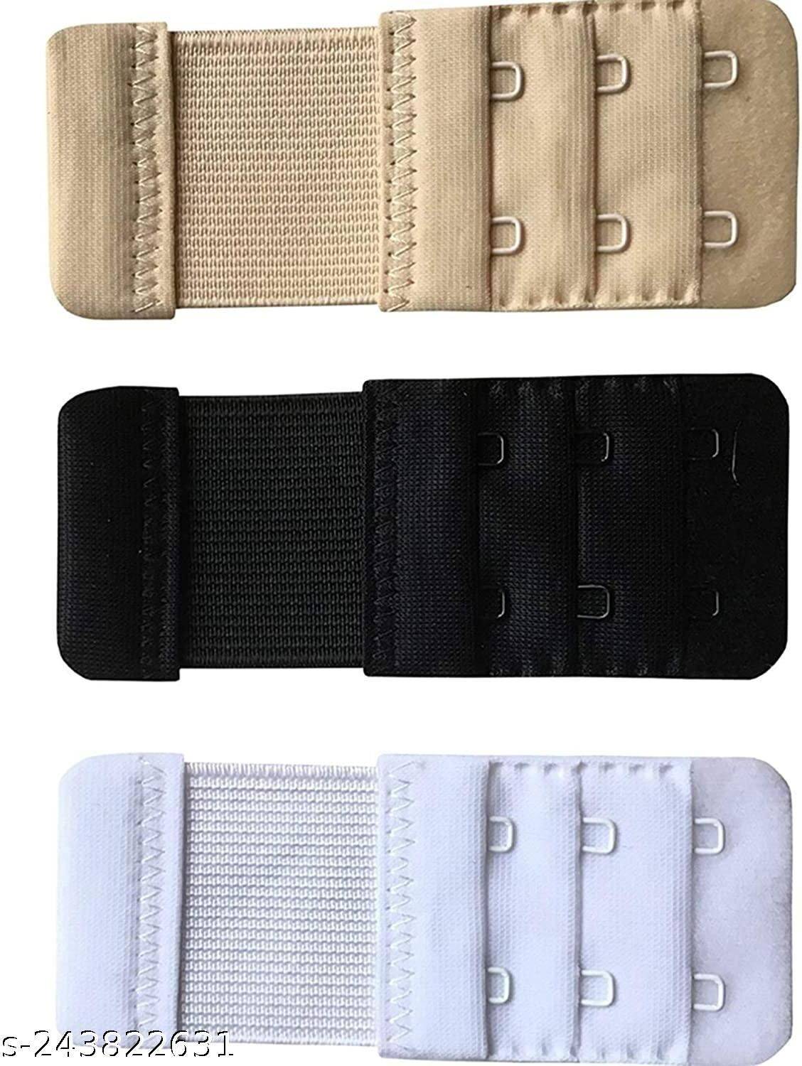 Wooger Bra Hook Extender Premium Quality (White, Beige, Black Pac...mo