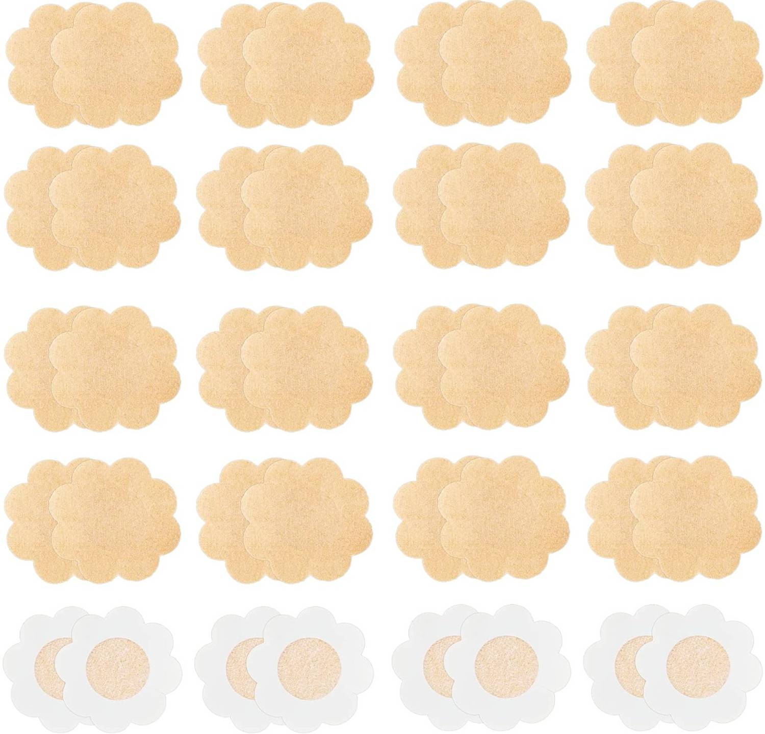 Akhuratha Women Self Adhesive Nipple Cover Cotton Ultra-thin Flower Shape Nipple Pasties Cotton Peel and Stick Bra Petals