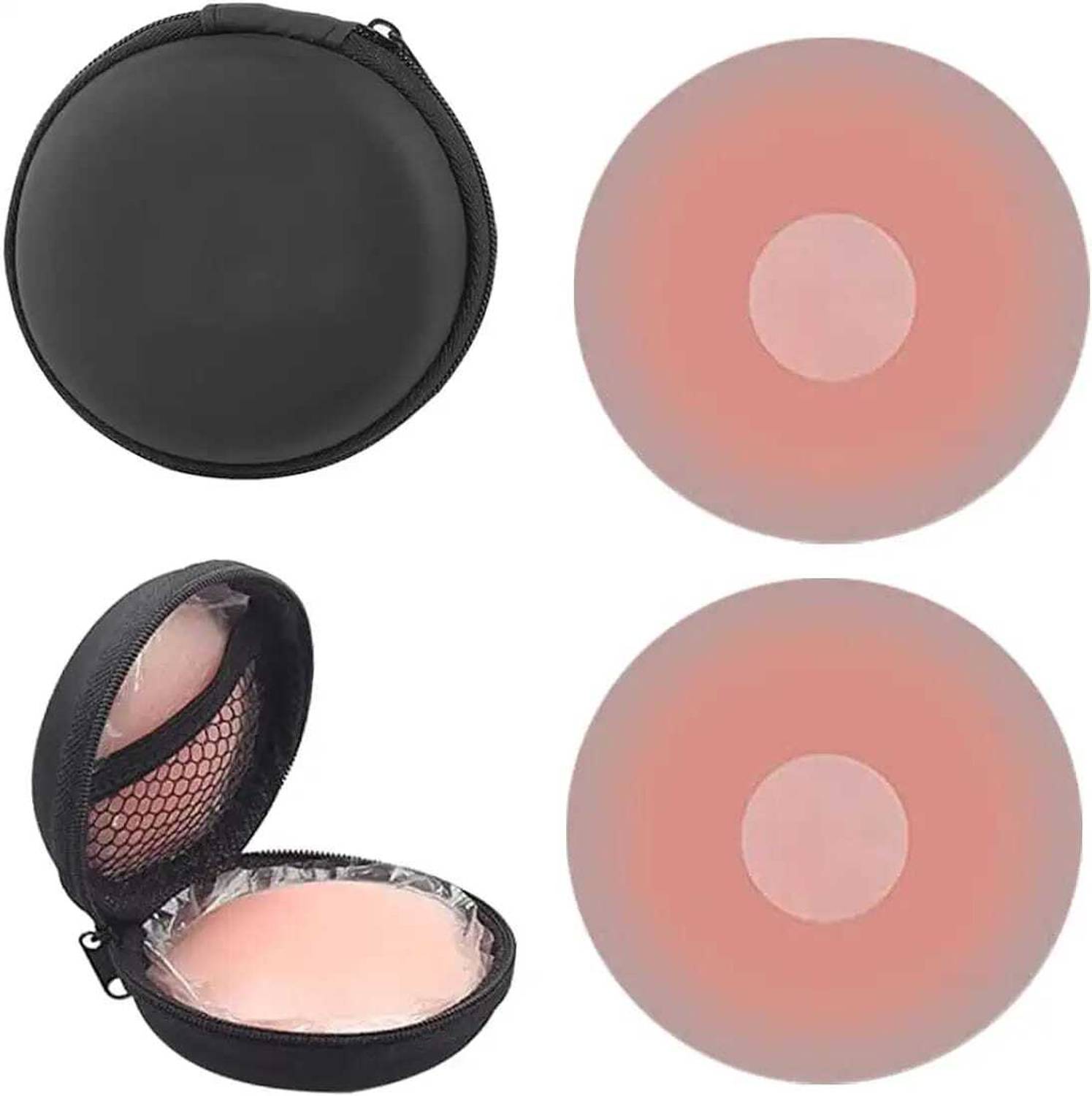 Buyer Choice Nipple Covers Reusable Comfortable & Natural Invisible Adhesive Silicone Pasties Silicone Peel and Stick Bra Pads