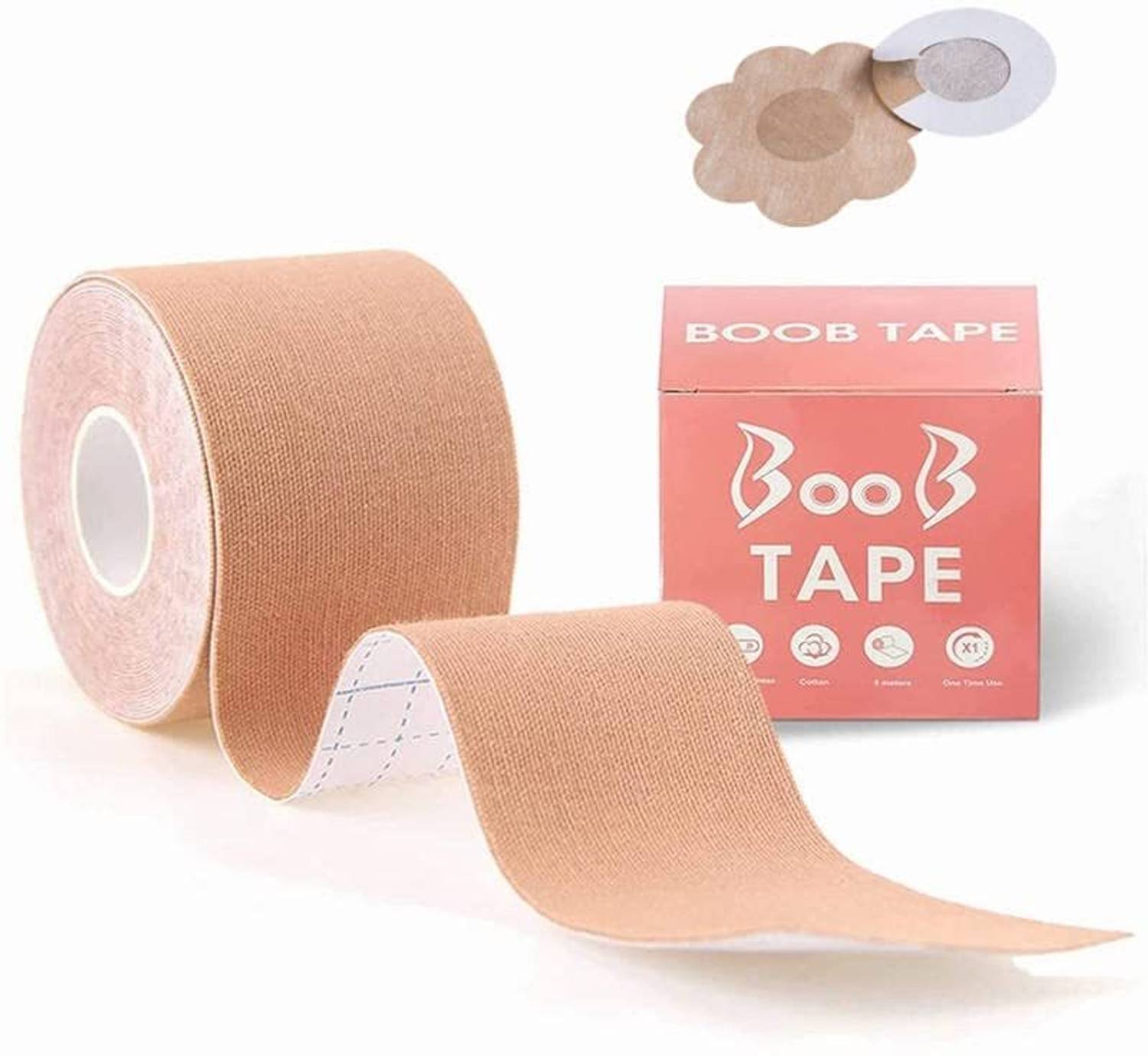 EDICON Women's Cotton Spandex Multipurpose Breast Lift Boob Tape Nursing Breast Pad